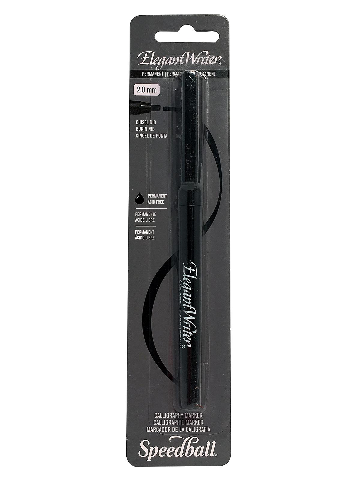 Elegant Writer Permanent Markers black 2.0 mm card of 1