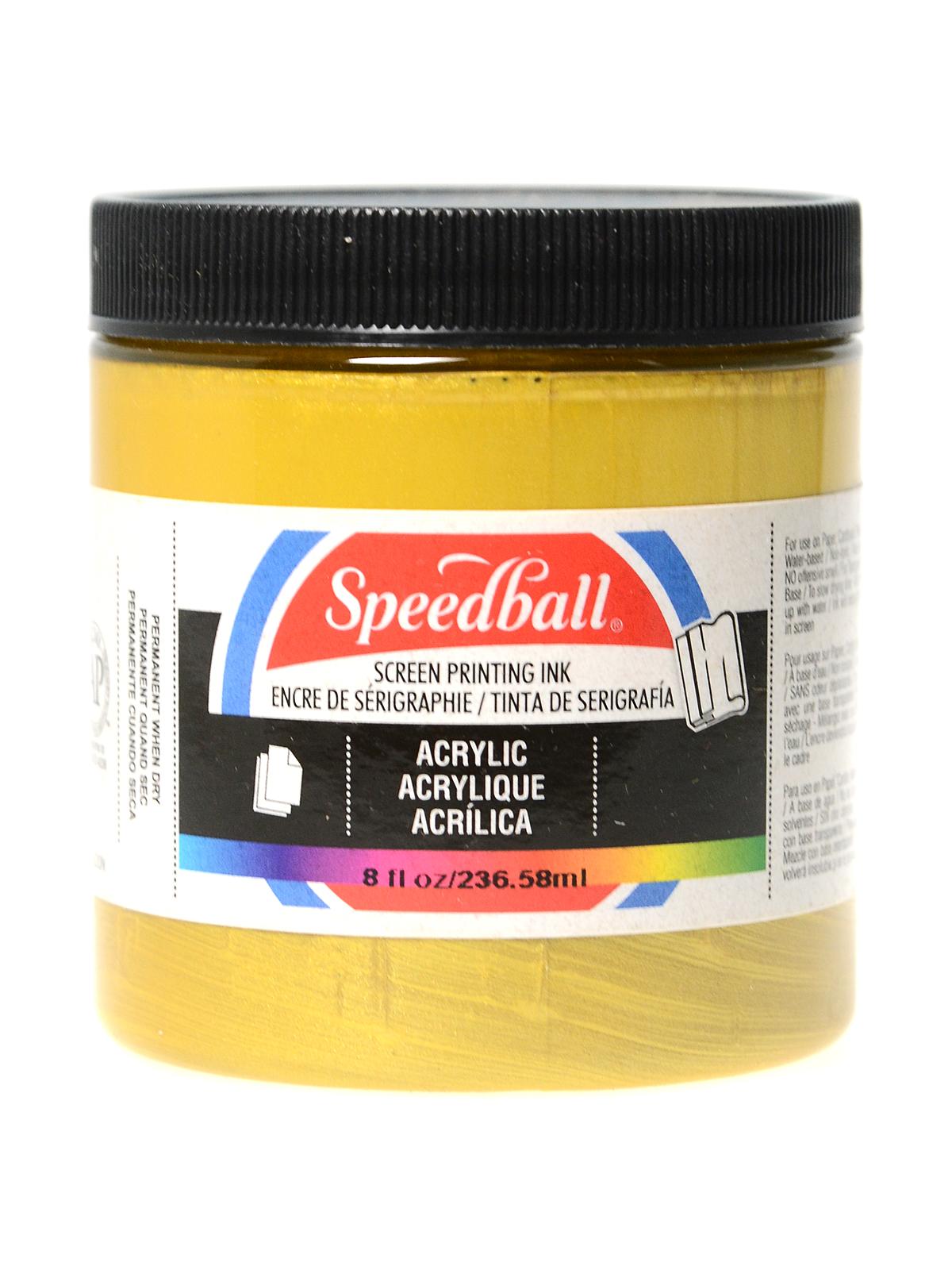 Acrylic Screen Printing Ink gold 8 oz.