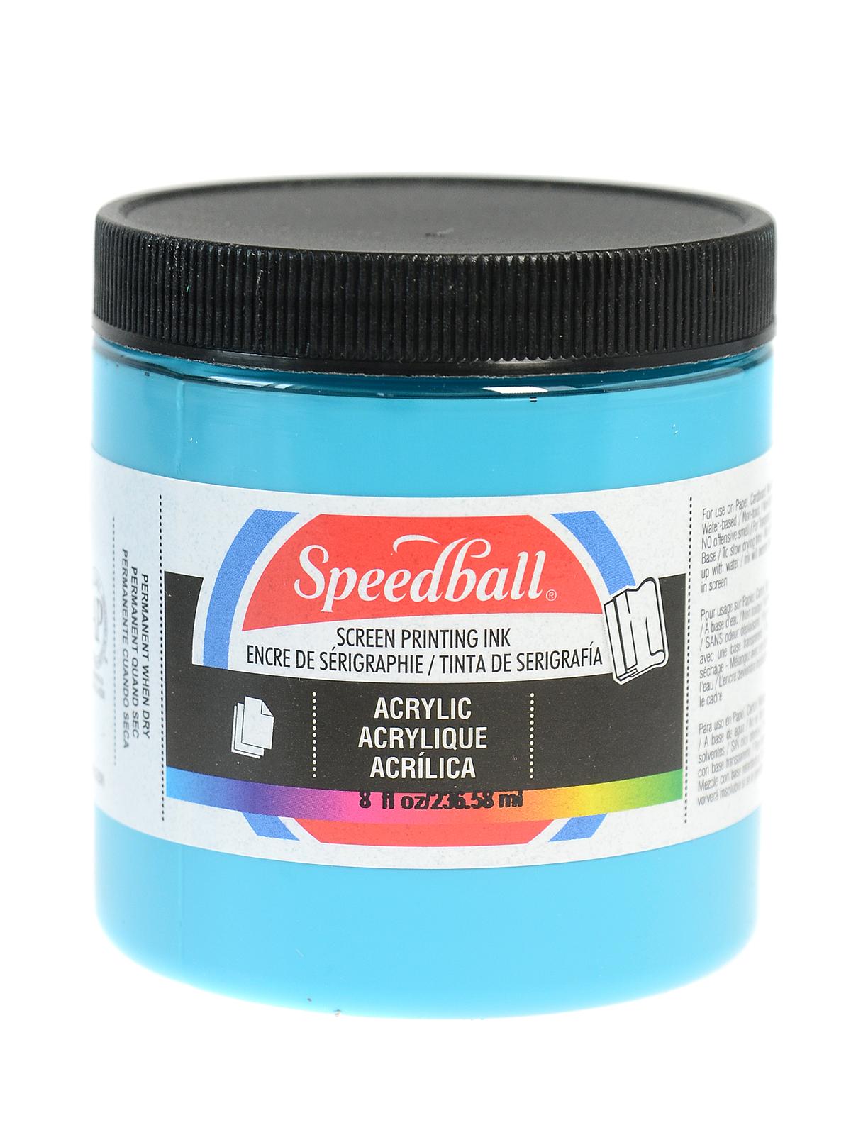Acrylic Screen Printing Ink peacock blue 8 oz.