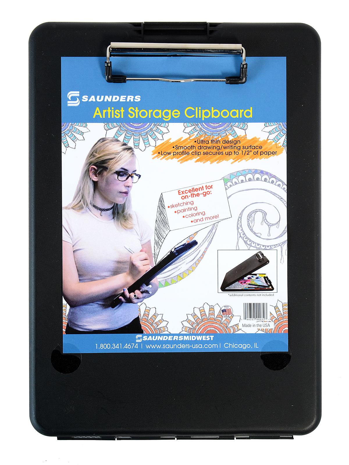 Artist Storage Clipboard 9 in. x 12 in. black