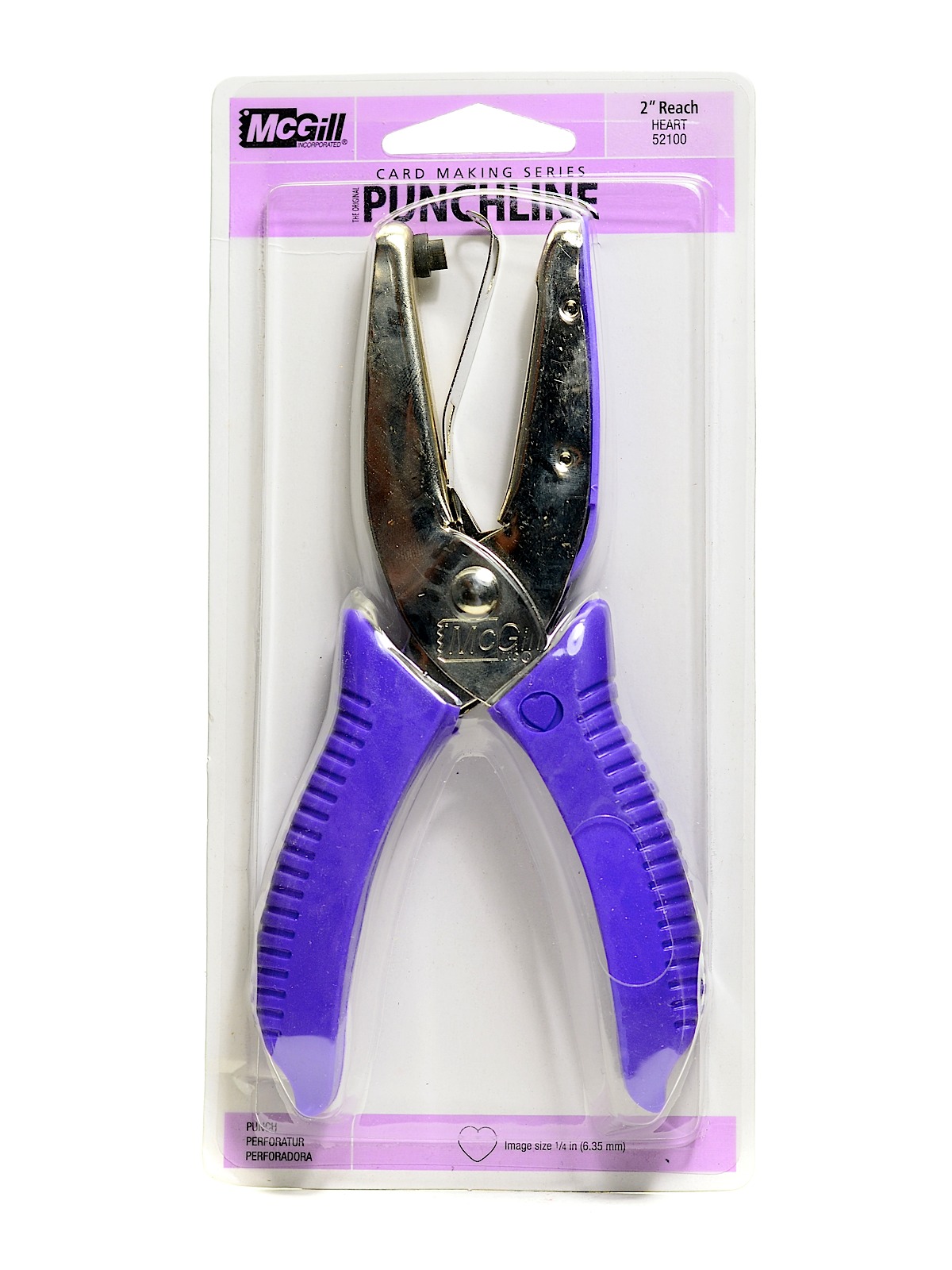 Punchline Hand-held Punches Heart 1 4 In. 2 In. Reach