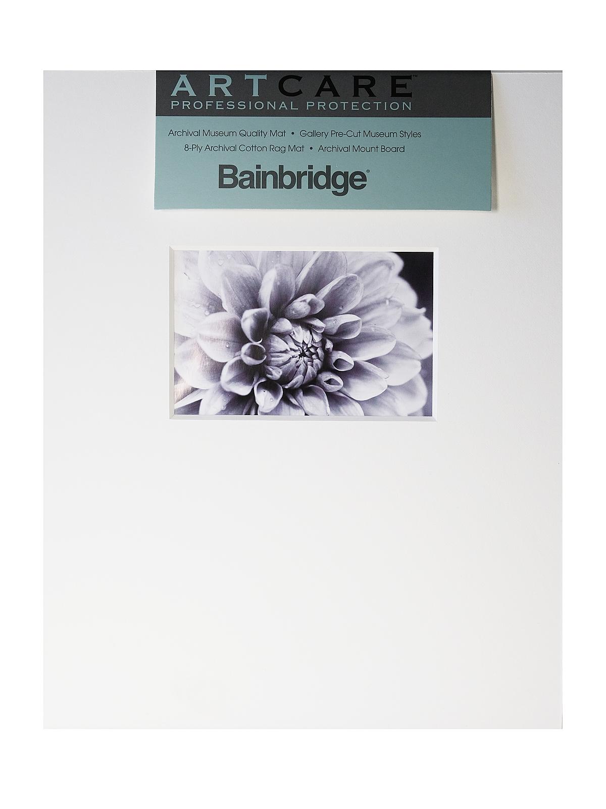 Archival Museum Quality Mat 11 in. x 14 in. landscape for 4 in. x 6 in. white