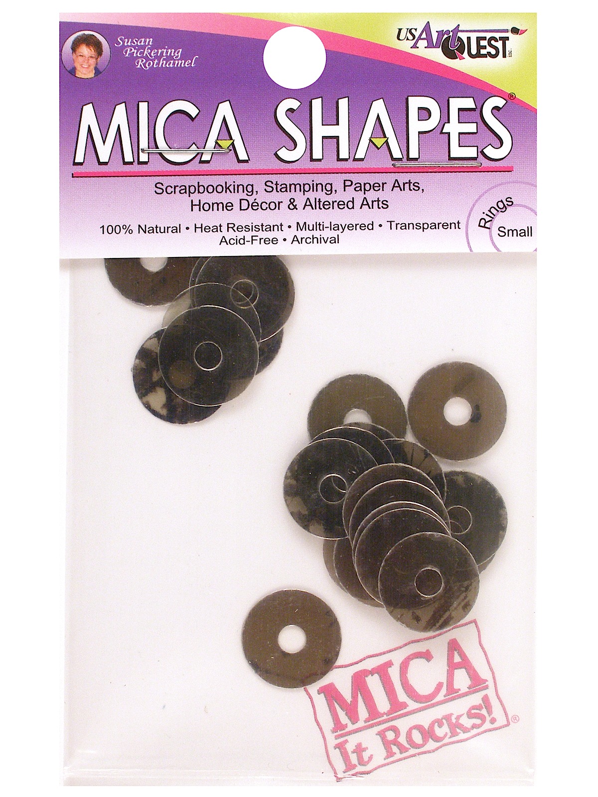 Mica Shapes 9 16 In. Small Rings Pack Of 24