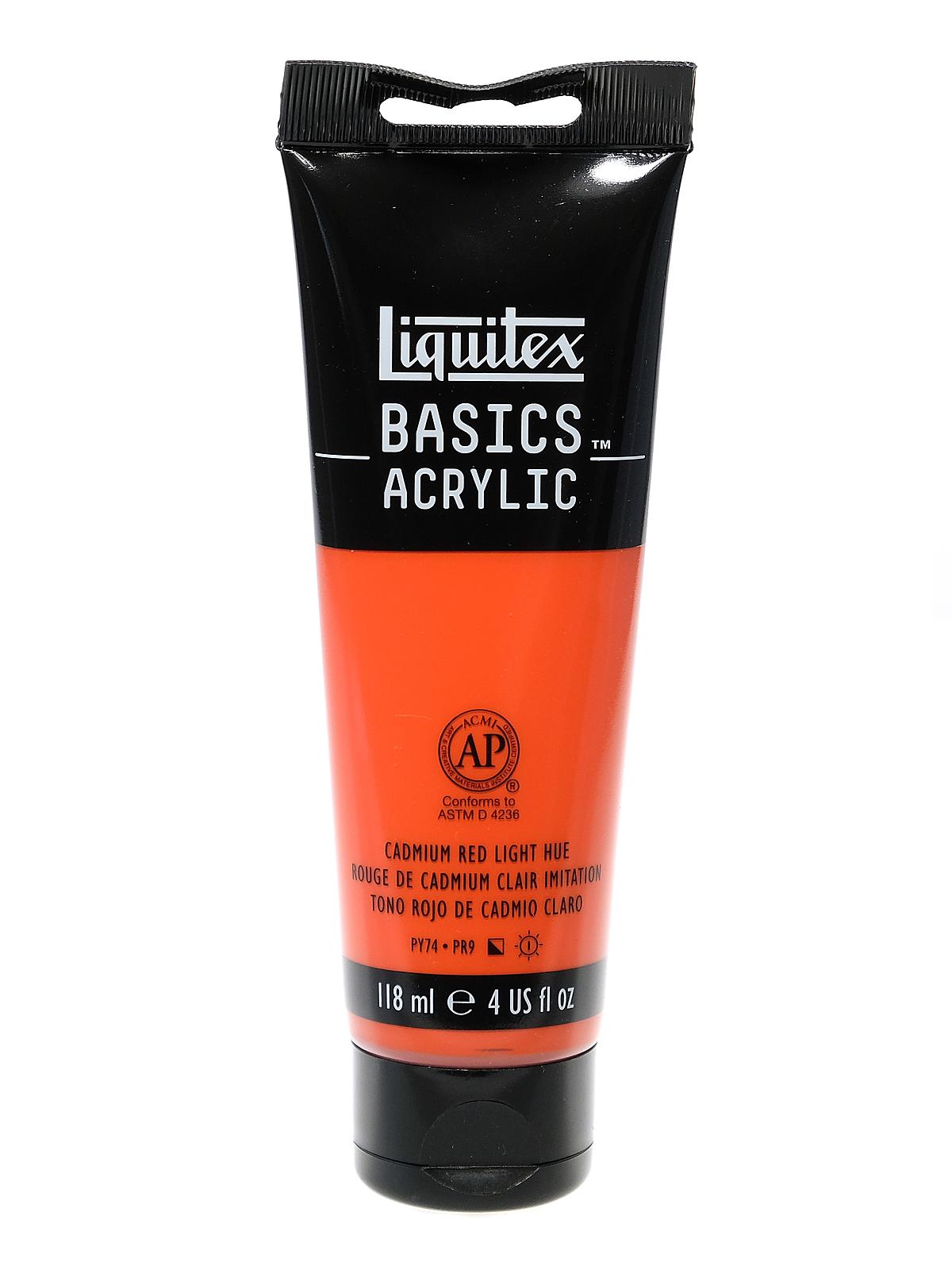 Basics Acrylics Colors cadmium red light hue 4 oz. tube