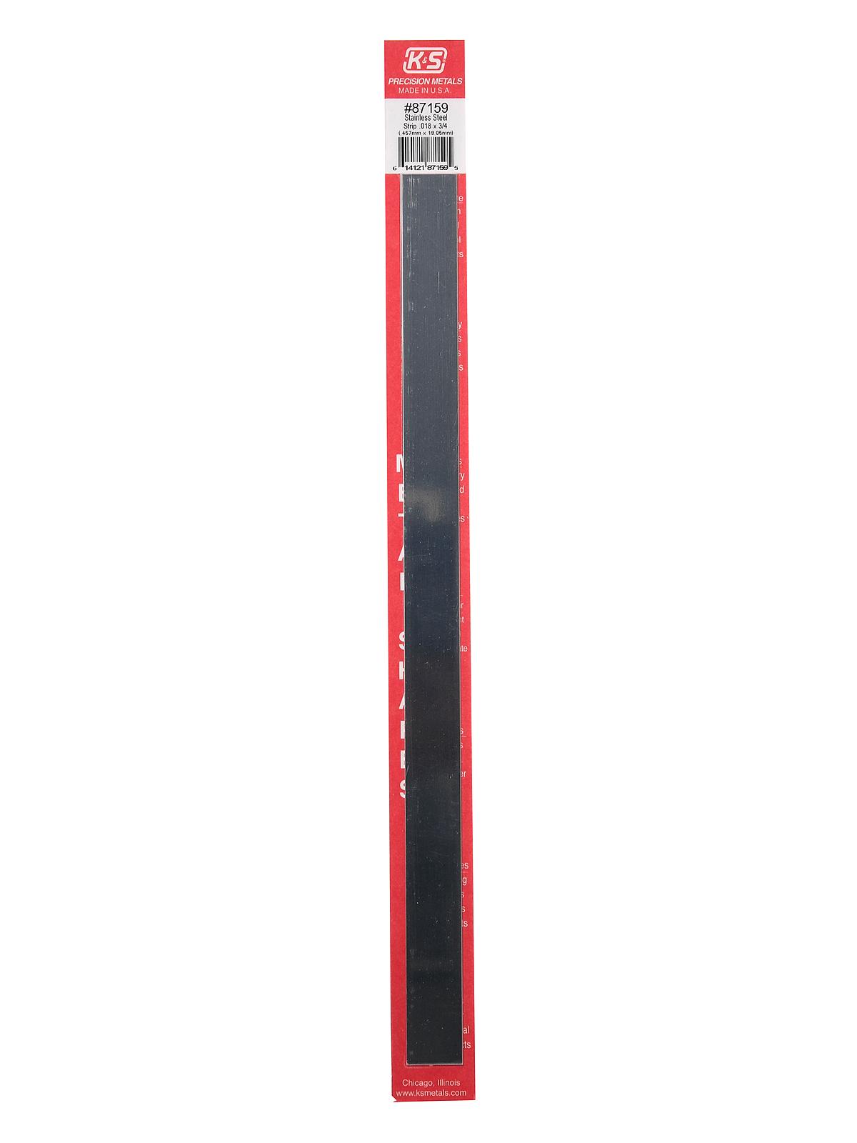 Metal Strips stainless steel .018 in. x 3 4 in. 12 in.