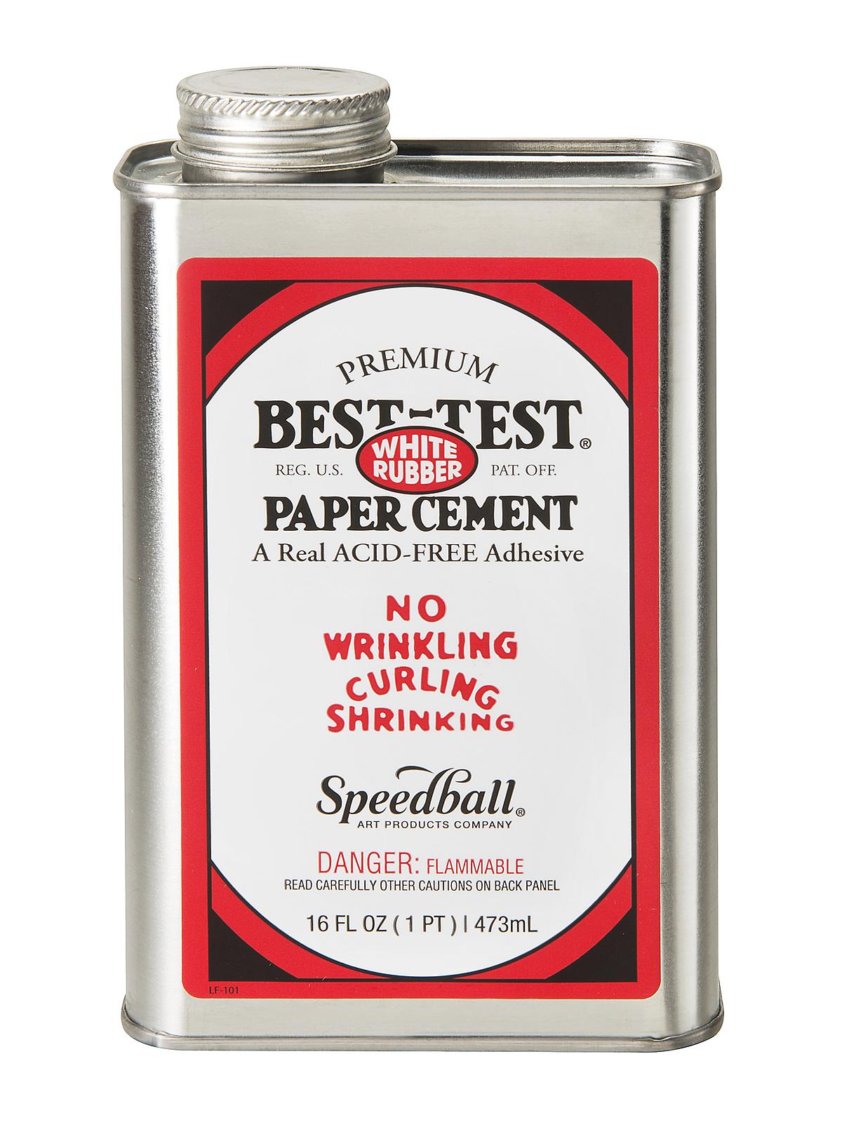 Premium Acid Free White Rubber Paper Cement 16 Oz. Can