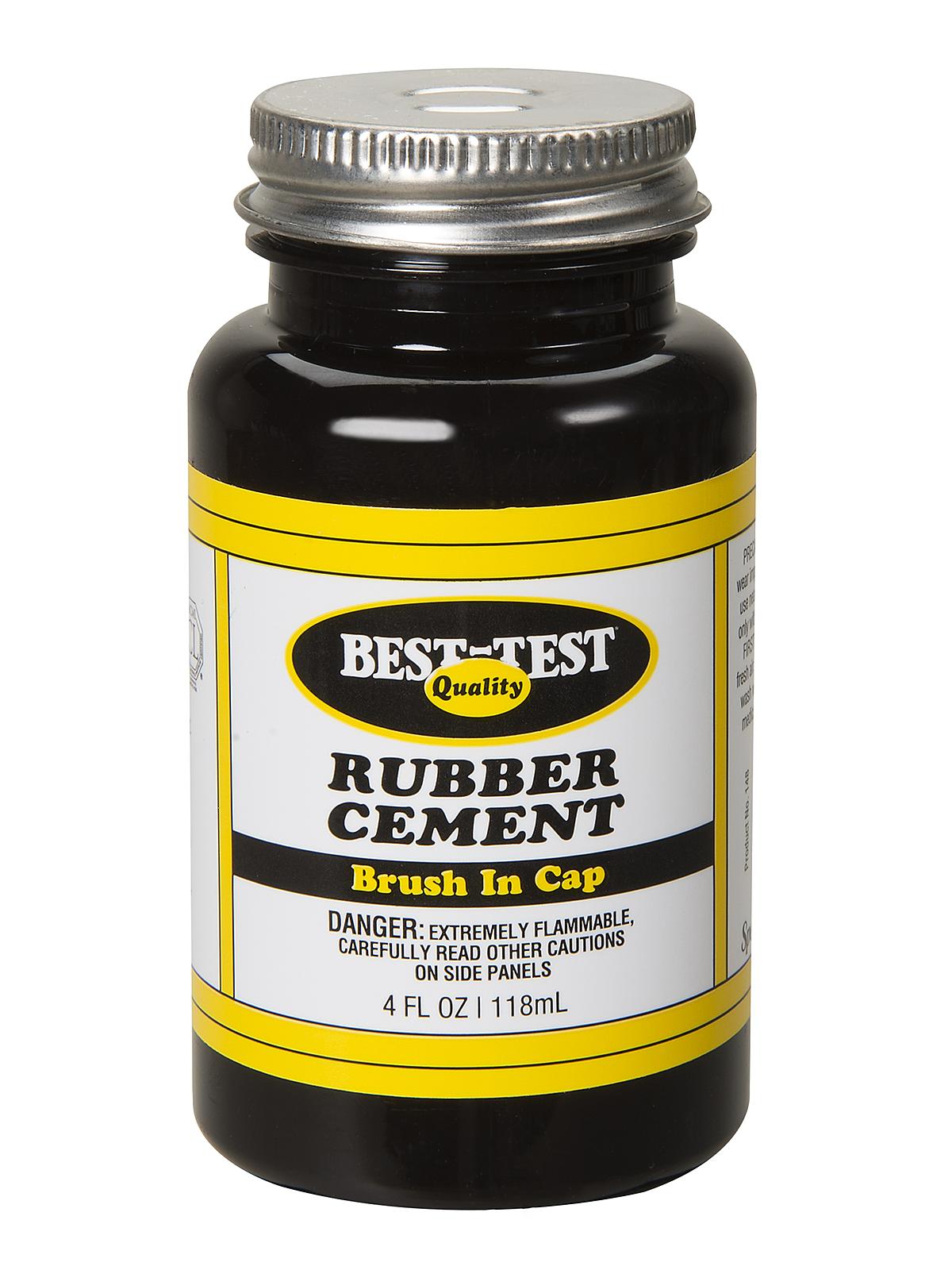Acid Free Economy Rubber Cement 4 oz. plastic bottle