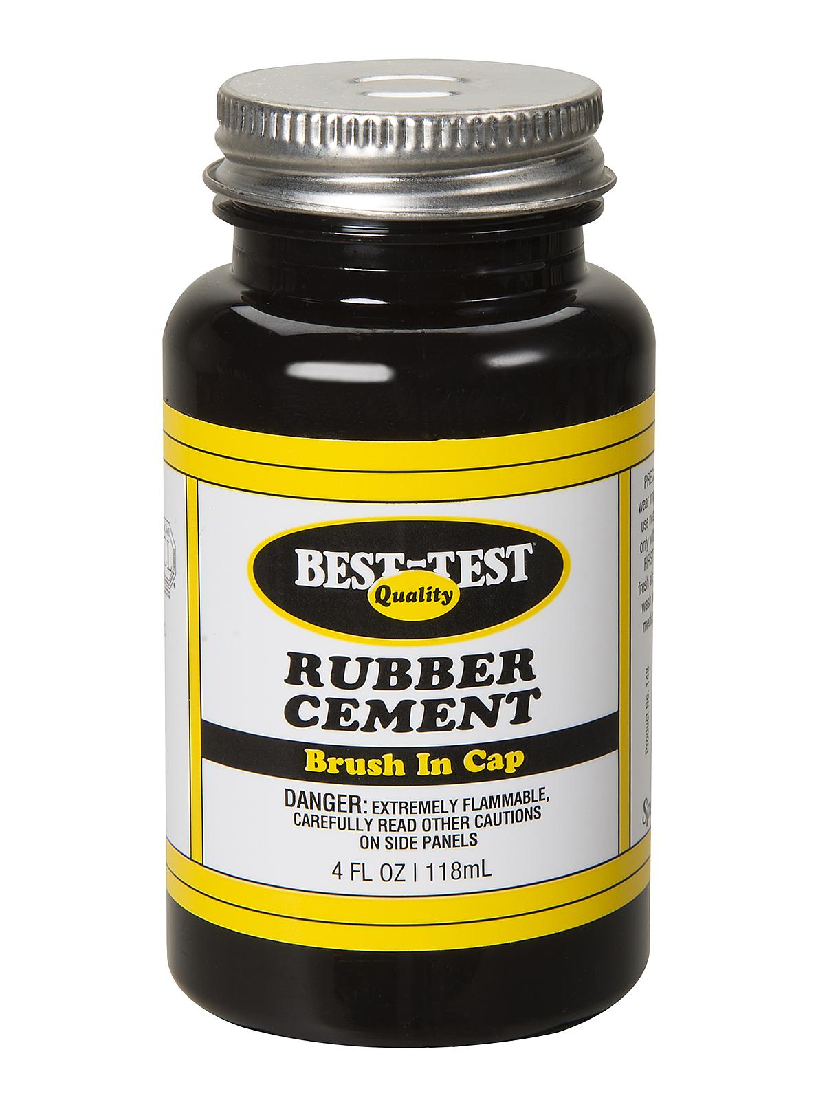 Acid Free Economy Rubber Cement 4 Oz. Plastic Bottle