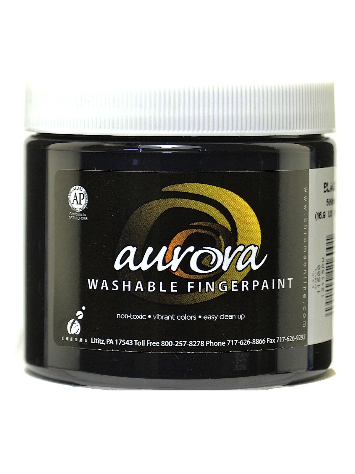 Aurora Washable Finger Paint Black