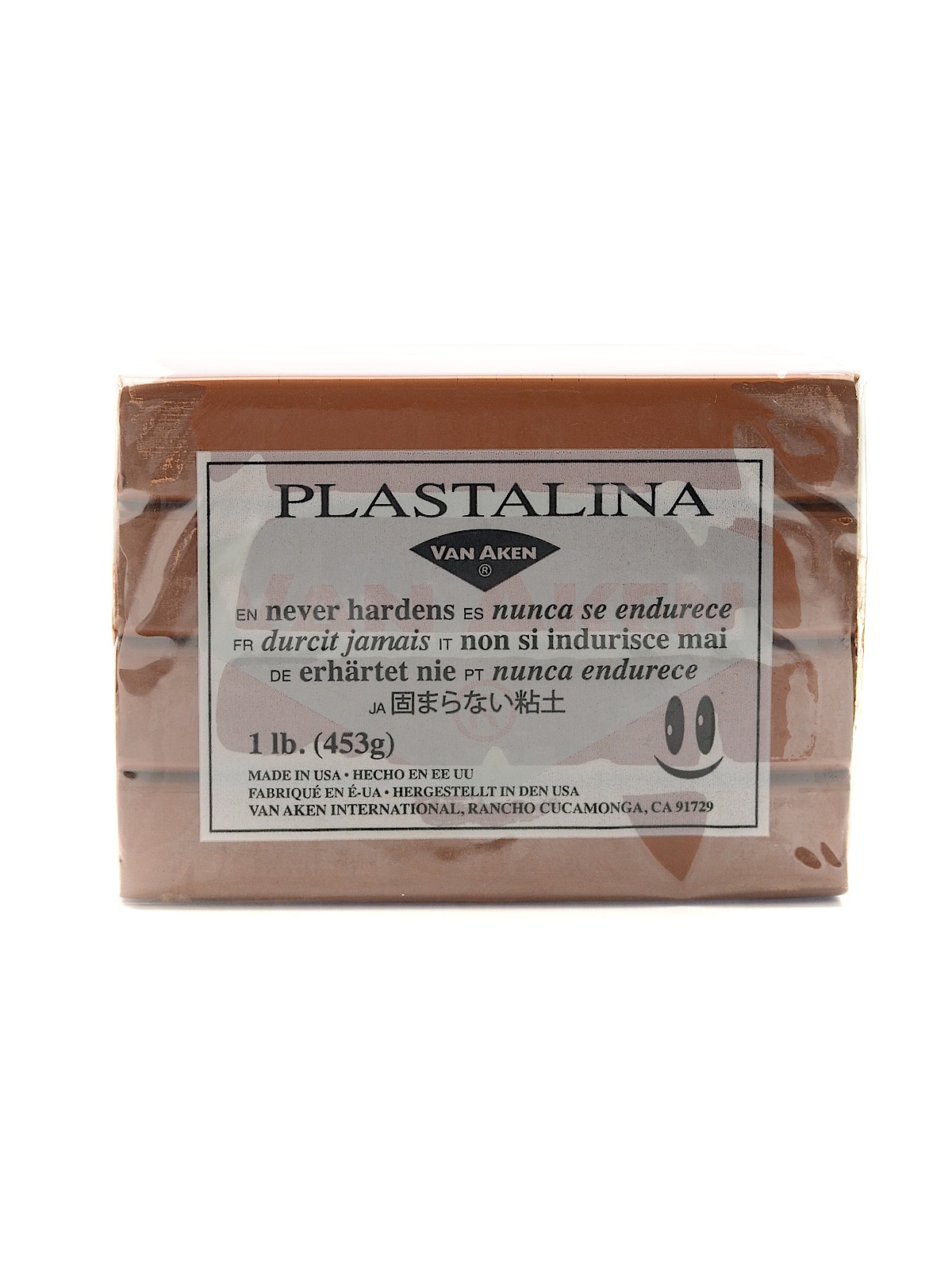 Plastalina Modeling Clay brown 1 lb. bar
