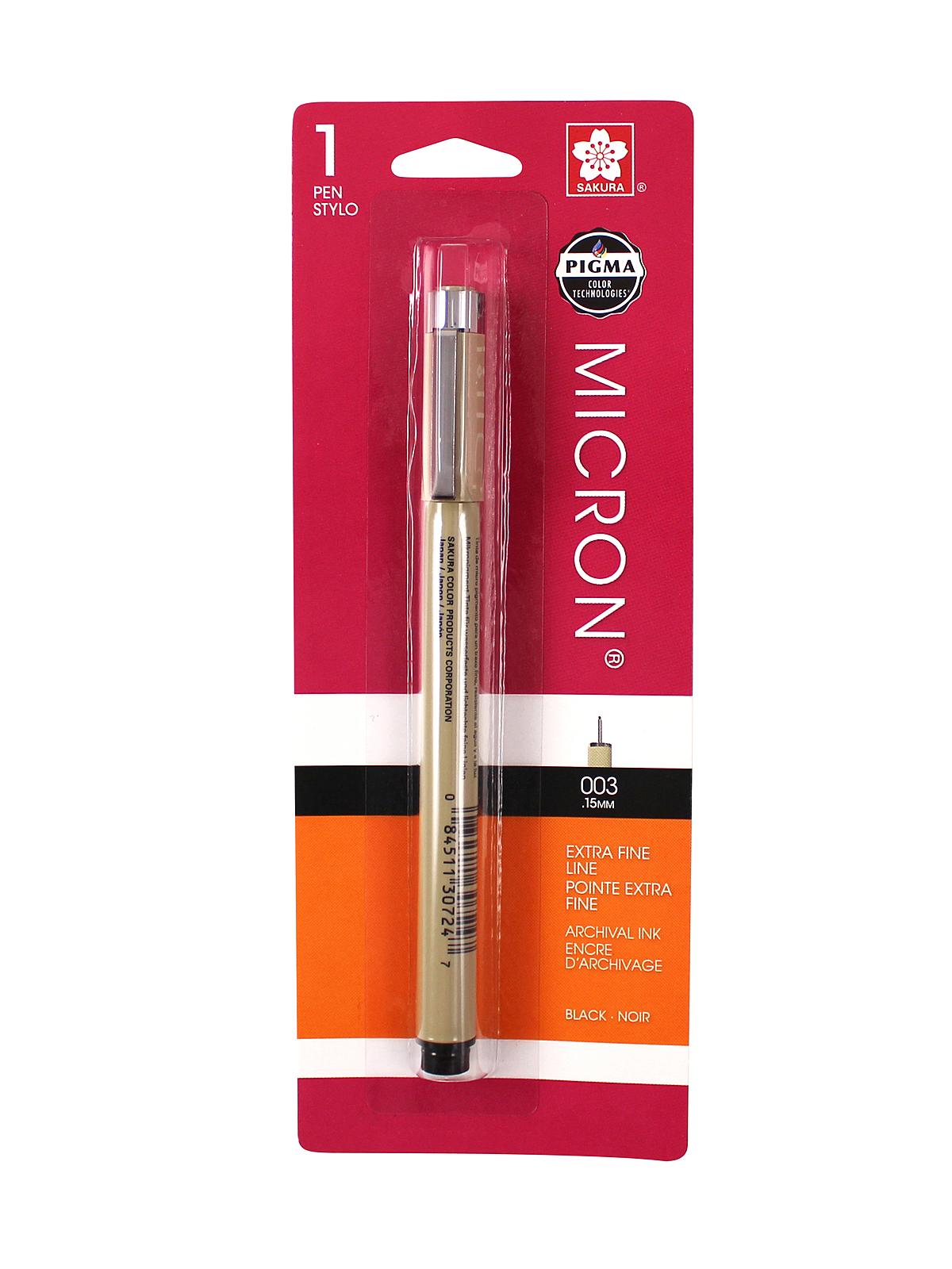 Pigma Micron black 003 (0.15 mm)
