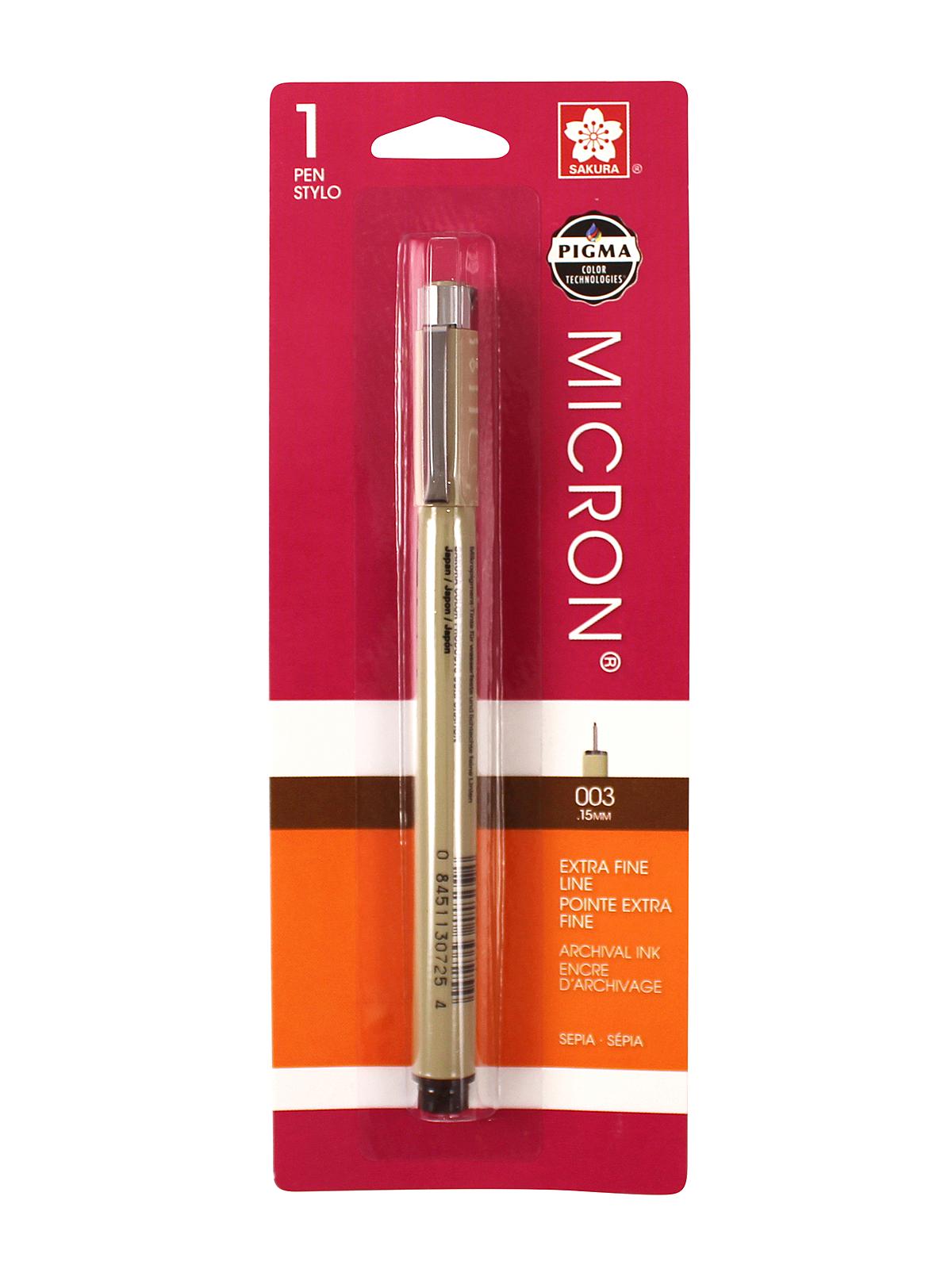 Pigma Micron sepia 003 (0.15 mm)