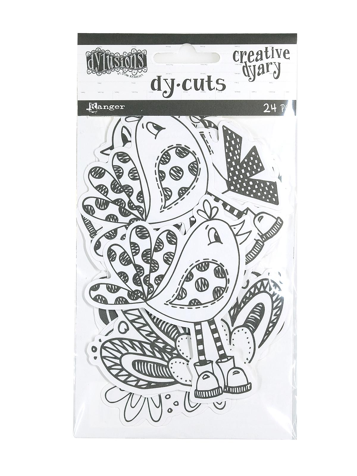 Dylusions Creative Dyary dy-cuts 3 24 pieces