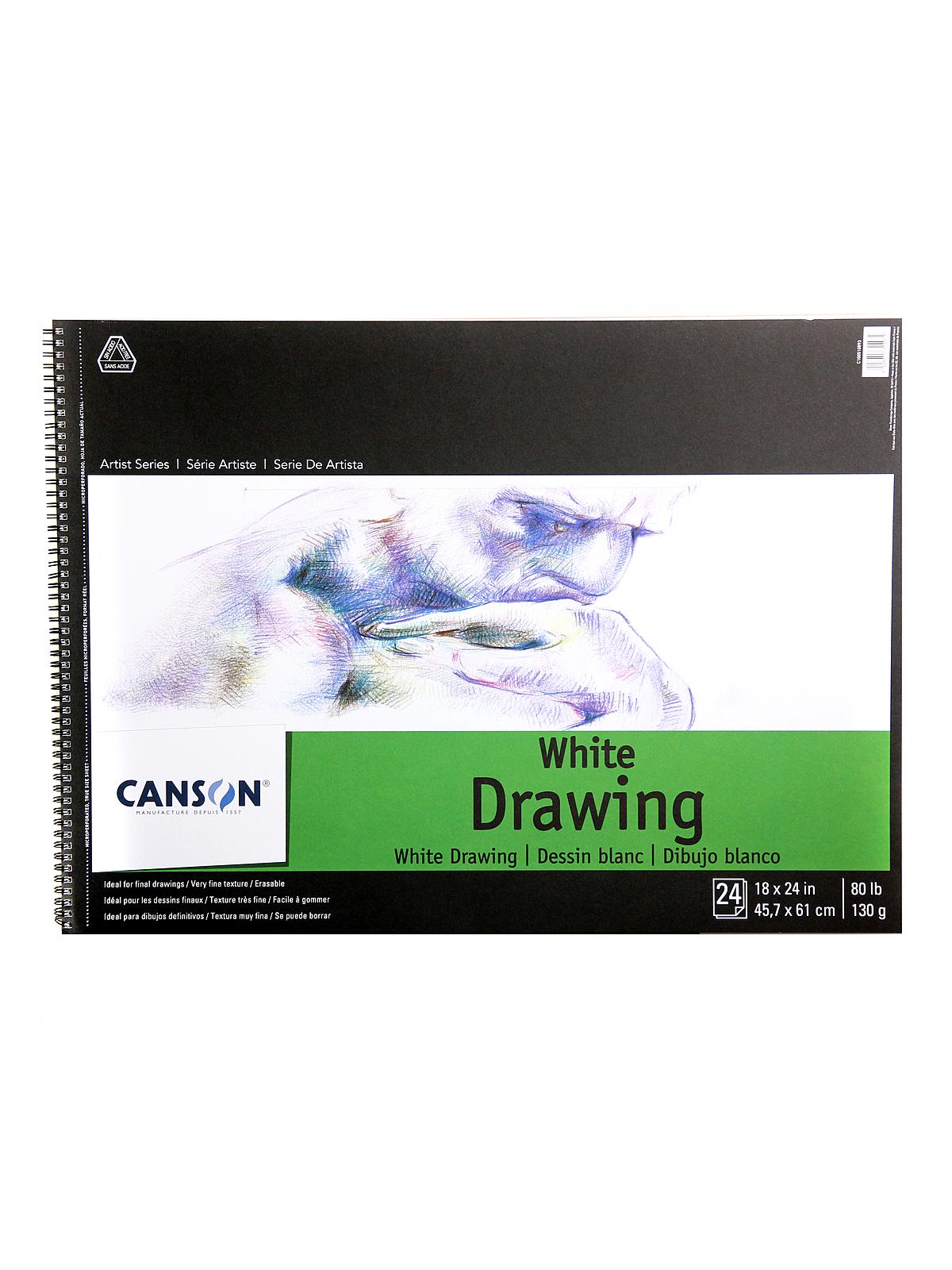 Pure White Drawing Pads 18 In. X 24 In.