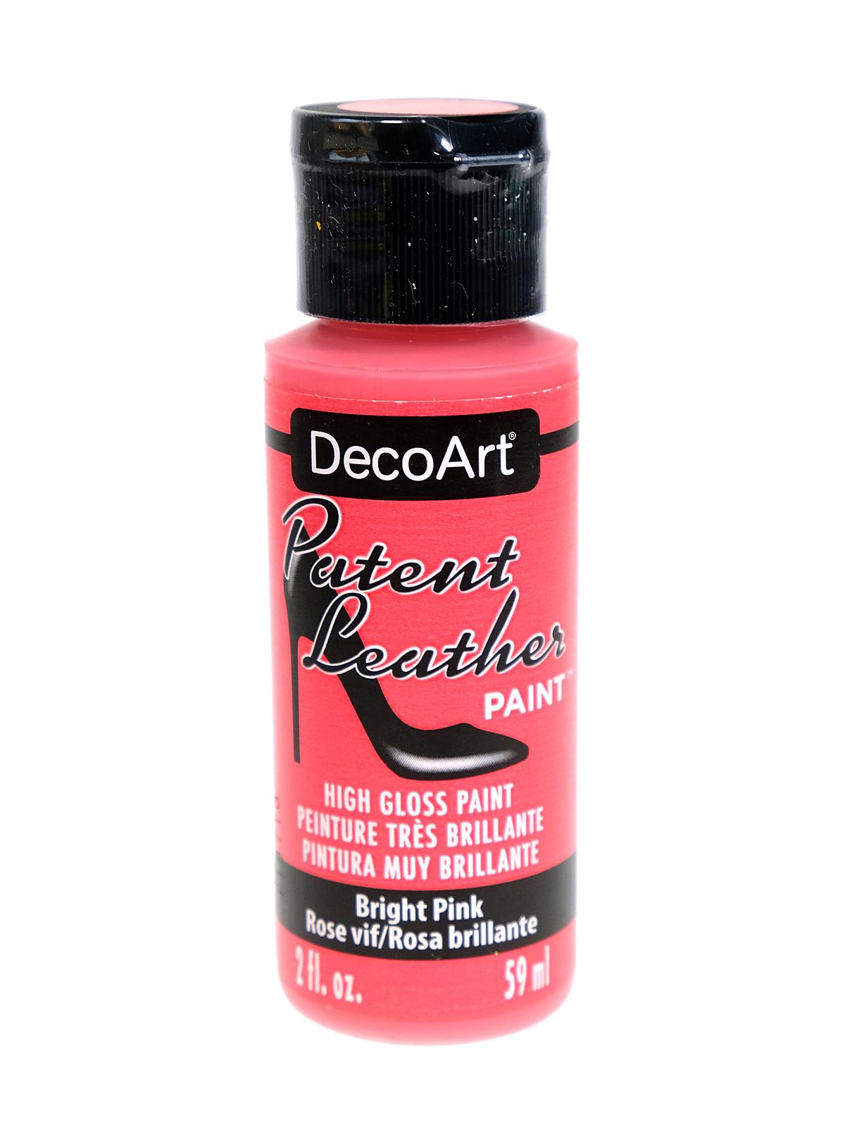Patent Leather Paint bright pink 2 oz.