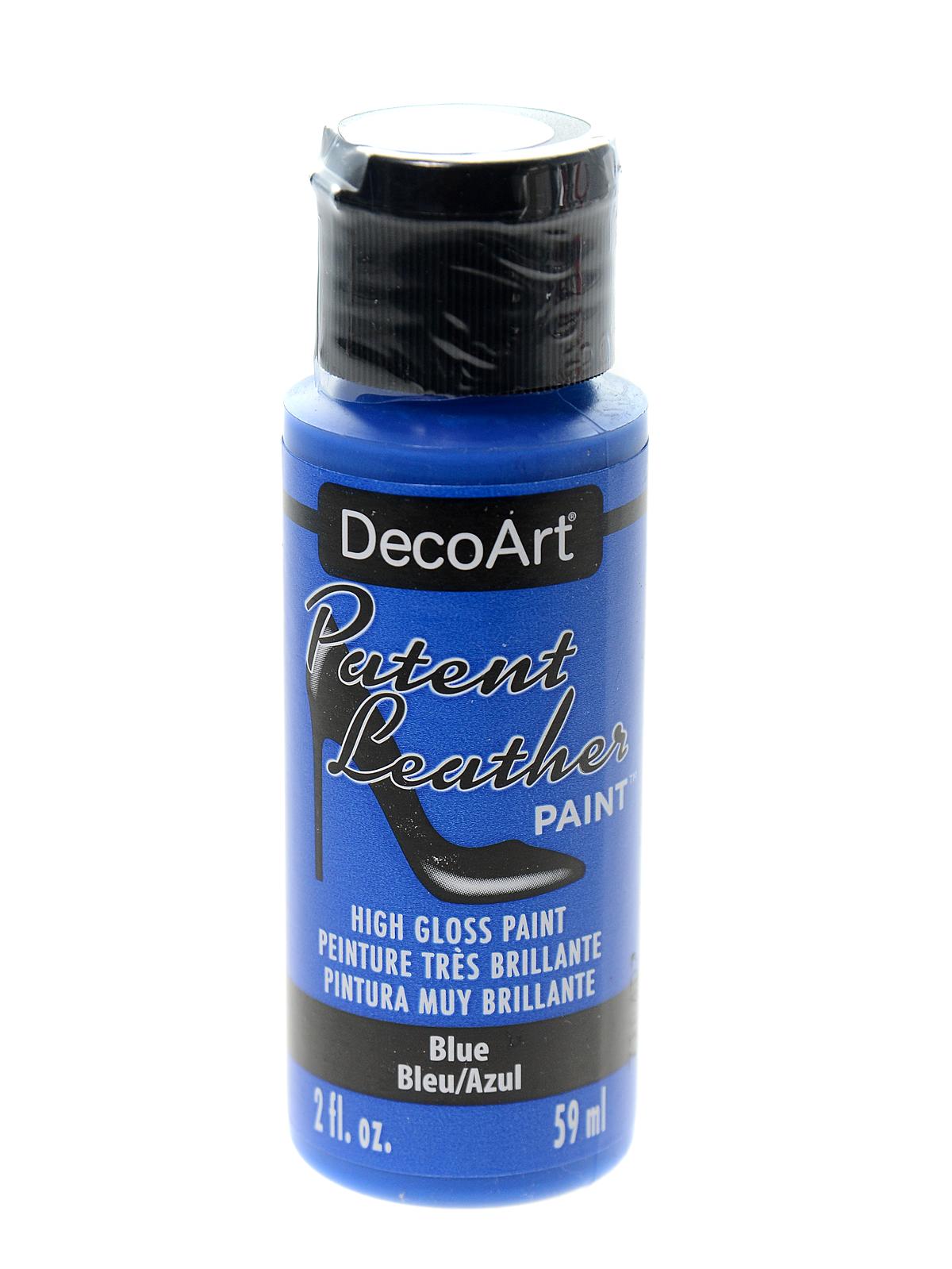 Patent Leather Paint blue 2 oz.