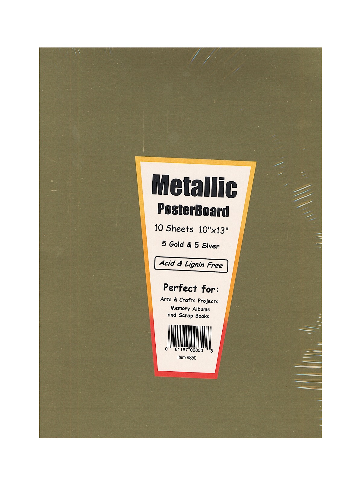 Metallic Foil Board gold and silver 10 in. x 13 in.