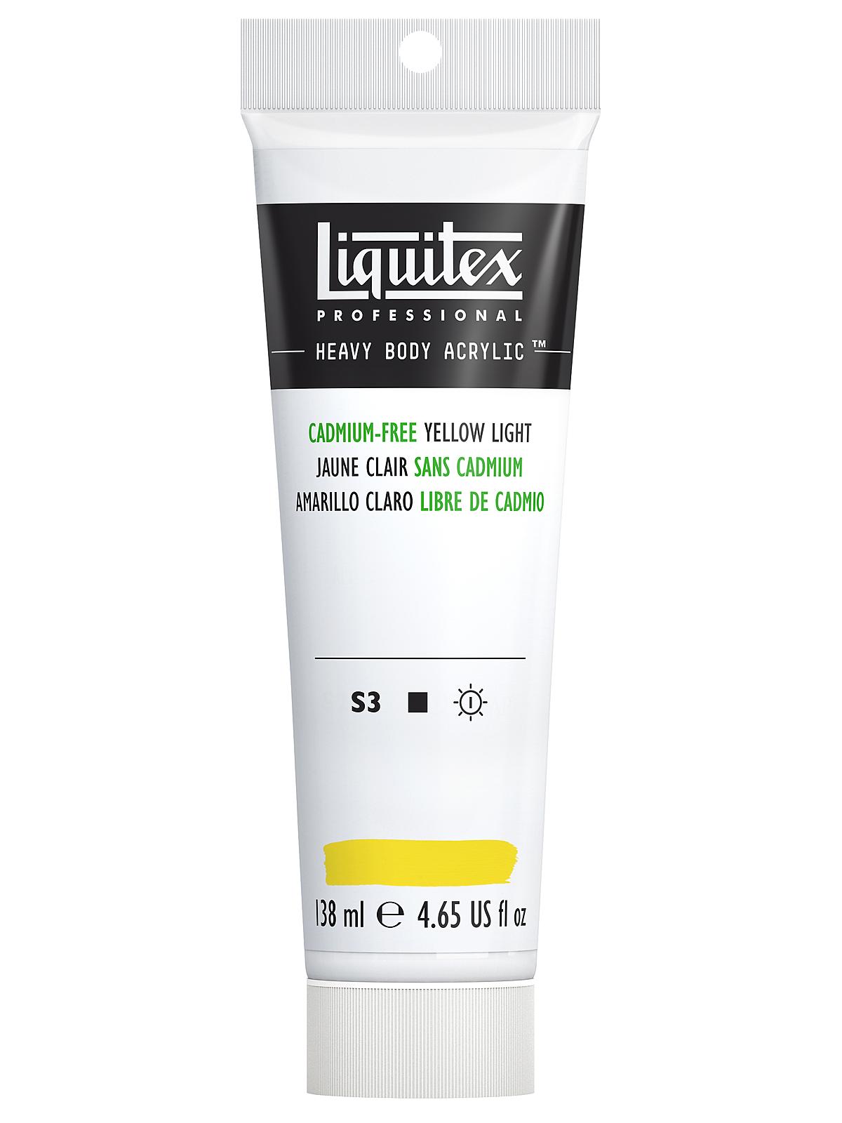 Heavy Body Professional Artist Acrylic Colors cadmium free yellow light 4.65 oz.