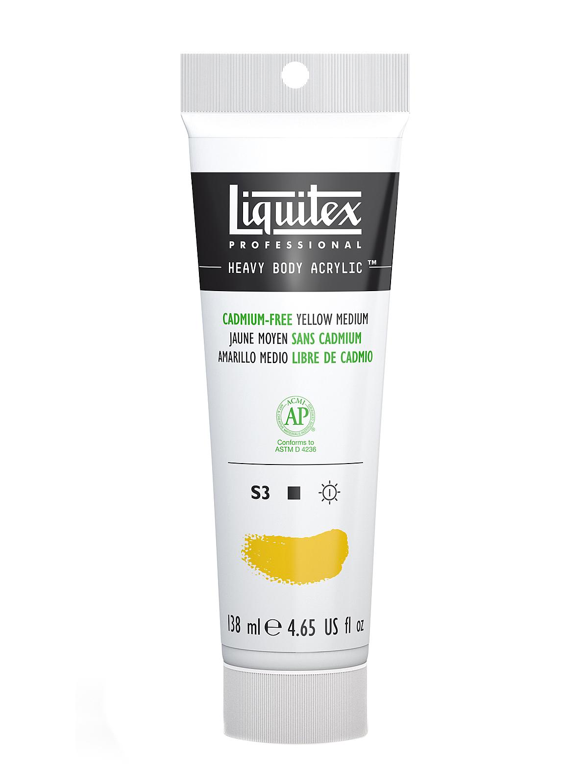 Heavy Body Professional Artist Acrylic Colors cadmium free yellow medium 4.65 oz.