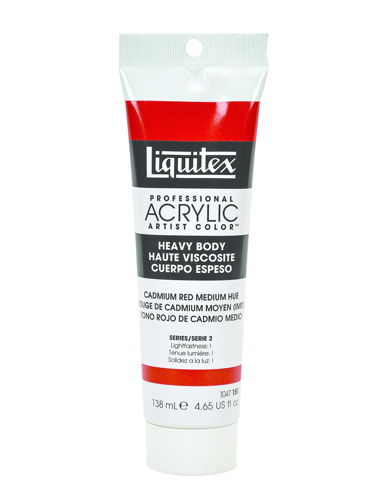 Heavy Body Professional Artist Acrylic Colors cadmium free red medium 4.65 oz.
