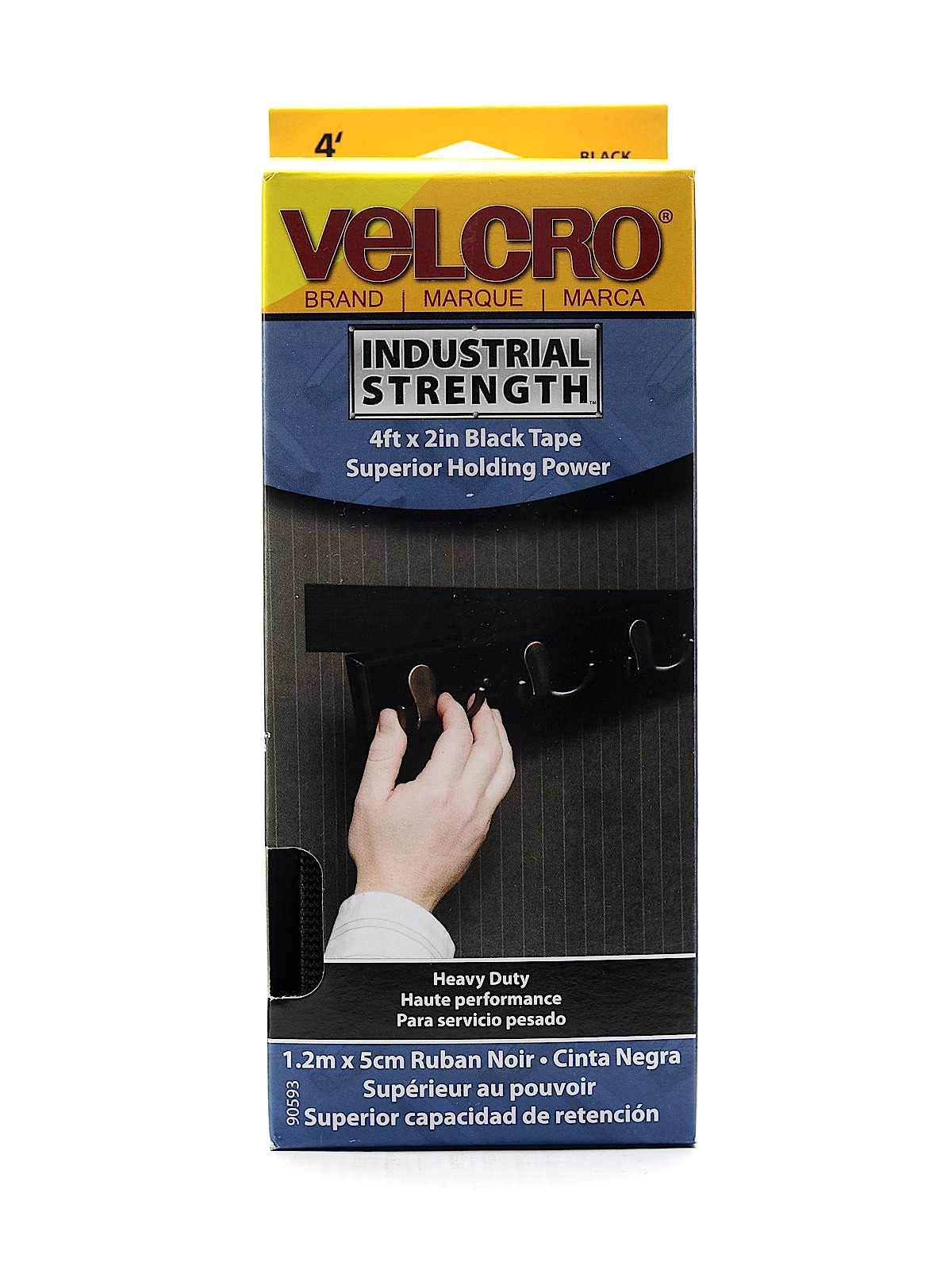 Industrial Strength Fastener 4 ft. x 2 in. black tape