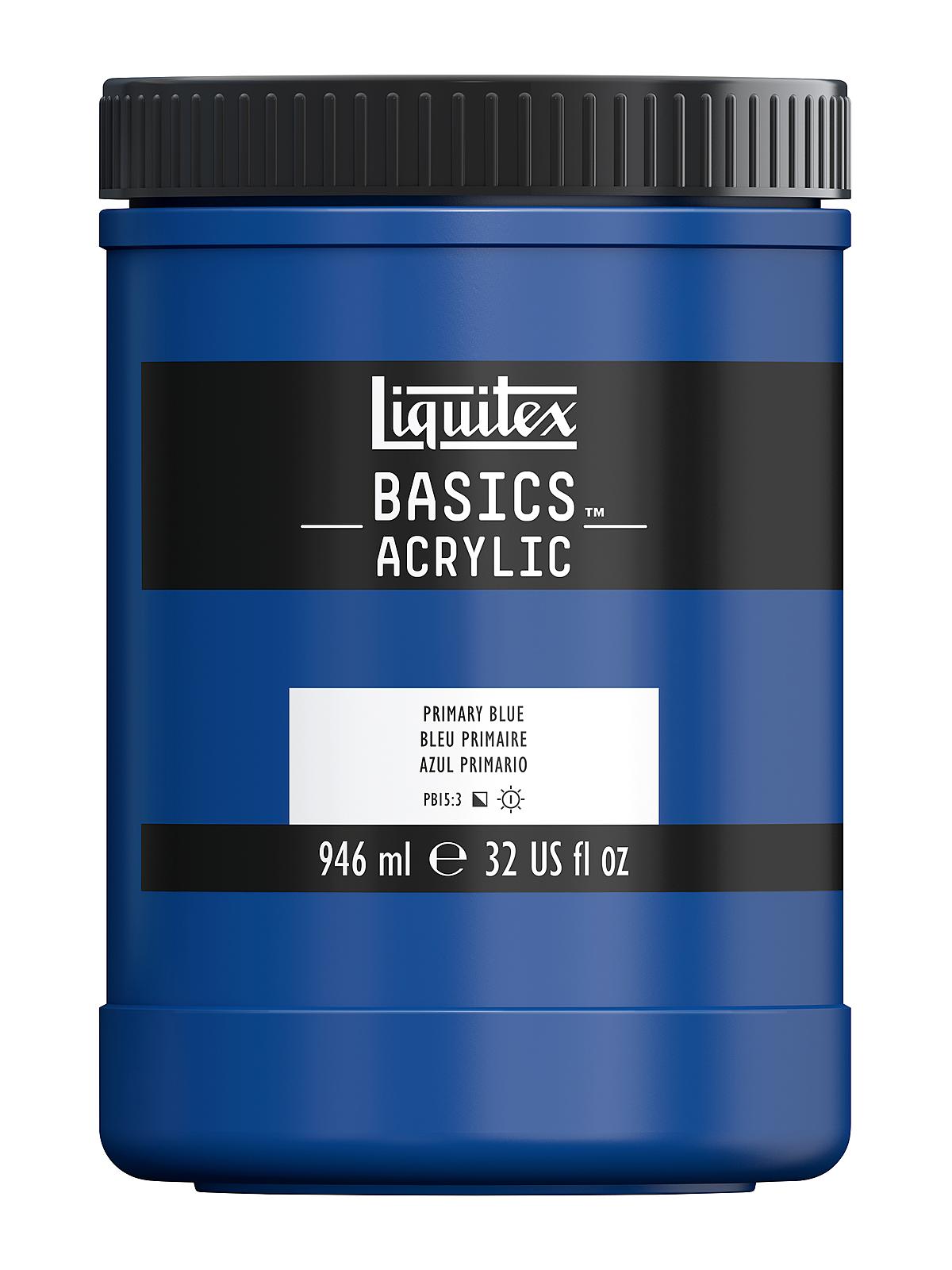 Basics Acrylics Colors primary blue 32 oz. jar