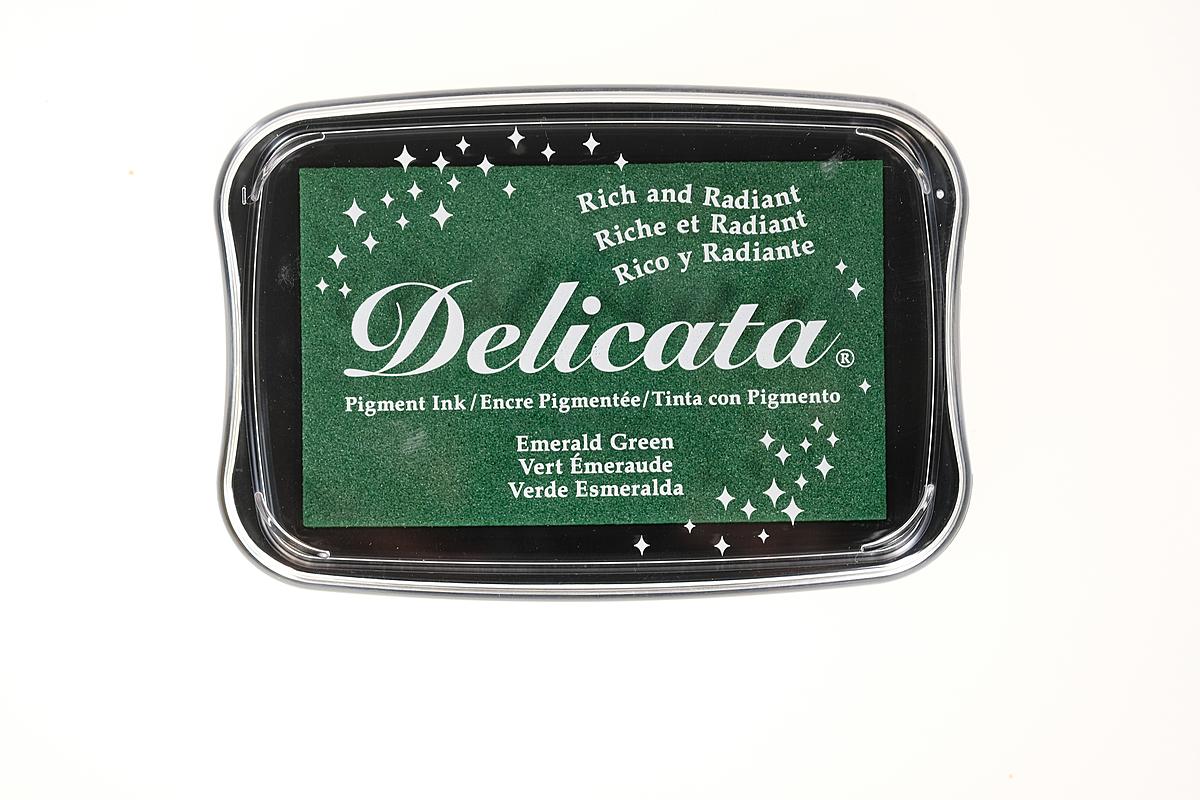 Delicata Pigment Ink 3.75 in. x 2.625 in. full-size pad emerald green