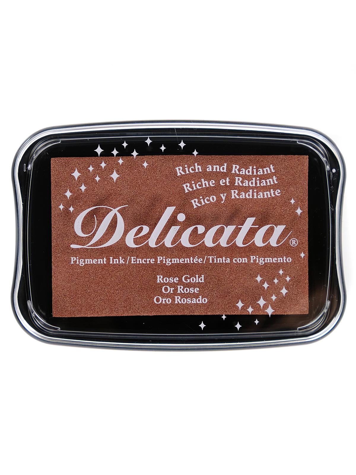 Delicata Pigment Ink 3.75 in. x 2.625 in. full-size pad rose gold