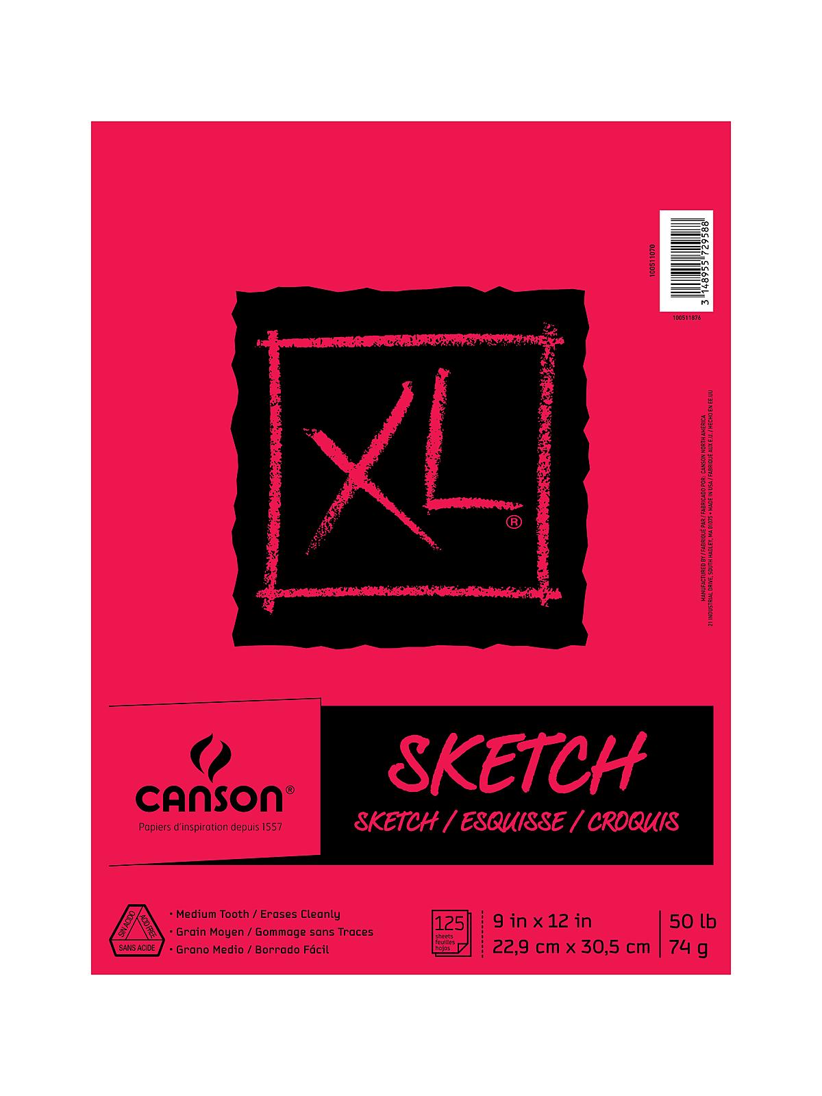 XL Sketch Pads 9 in. x 12 in. pad of 125 fold-over