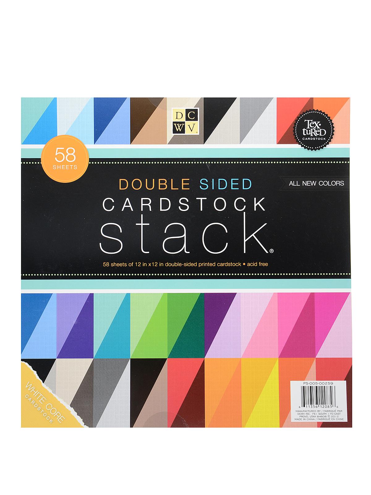 Cardstock Stacks 12 In. X 12 In. Double Sided 58 Sheets