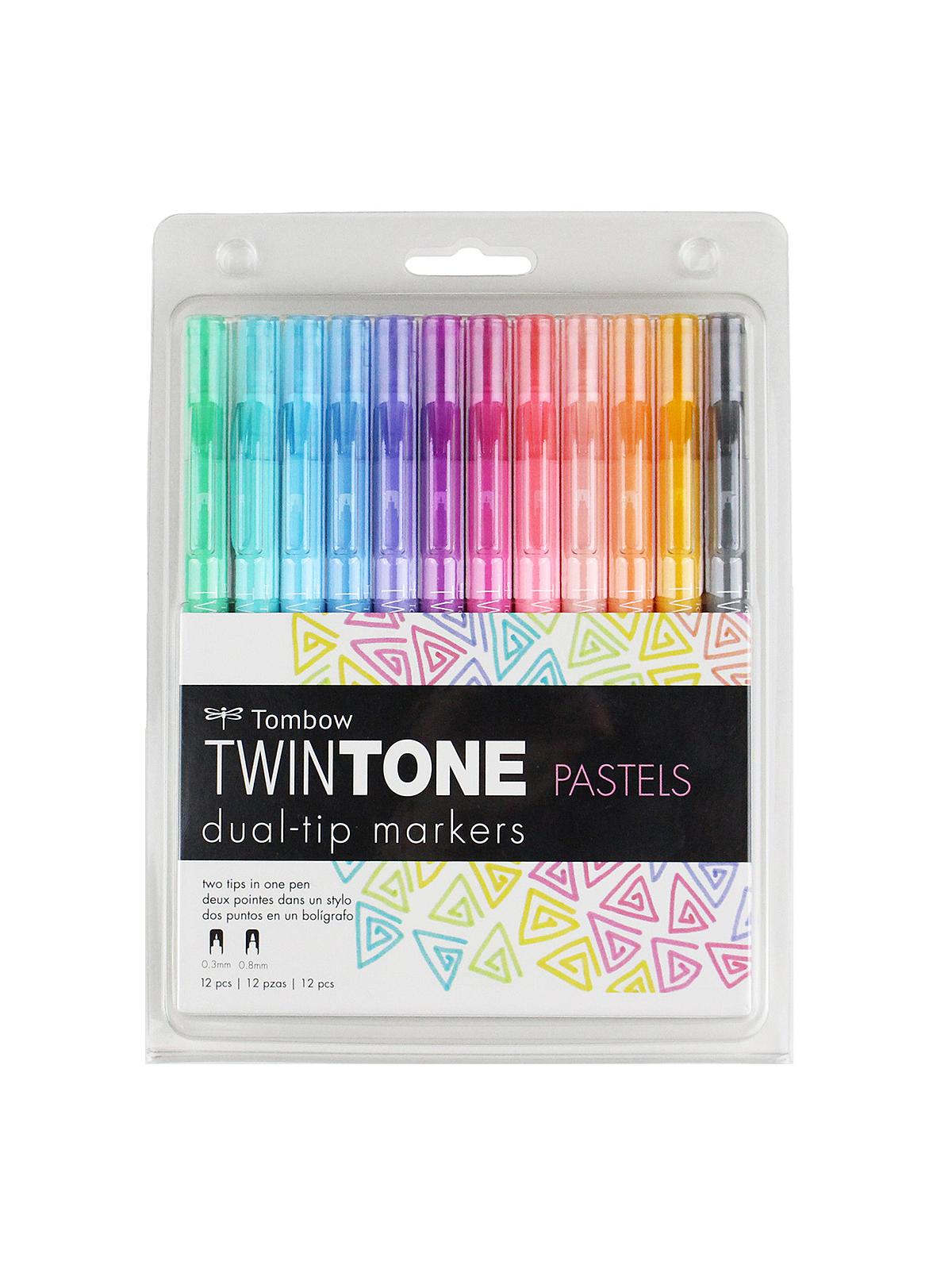 TwinTone Dual Tip Markers pastel set of 12
