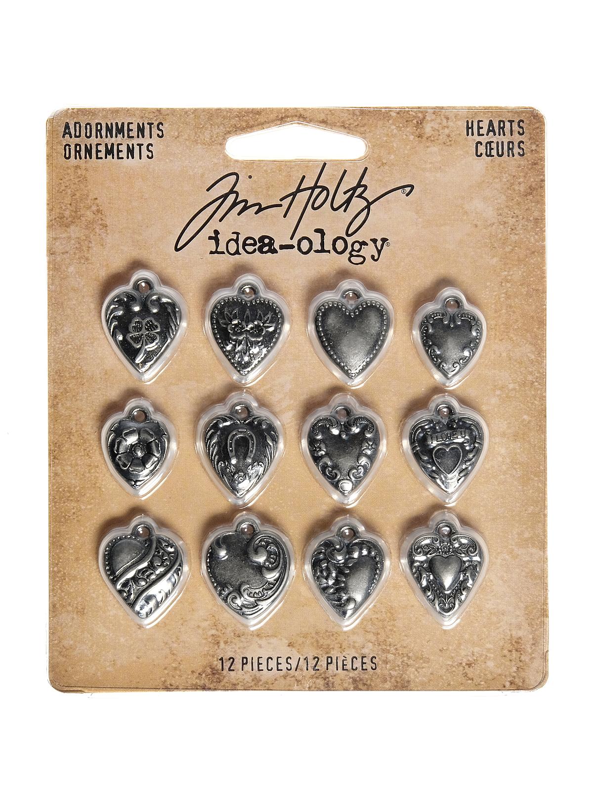 Idea-ology Findings hearts adornments charms pack of 12