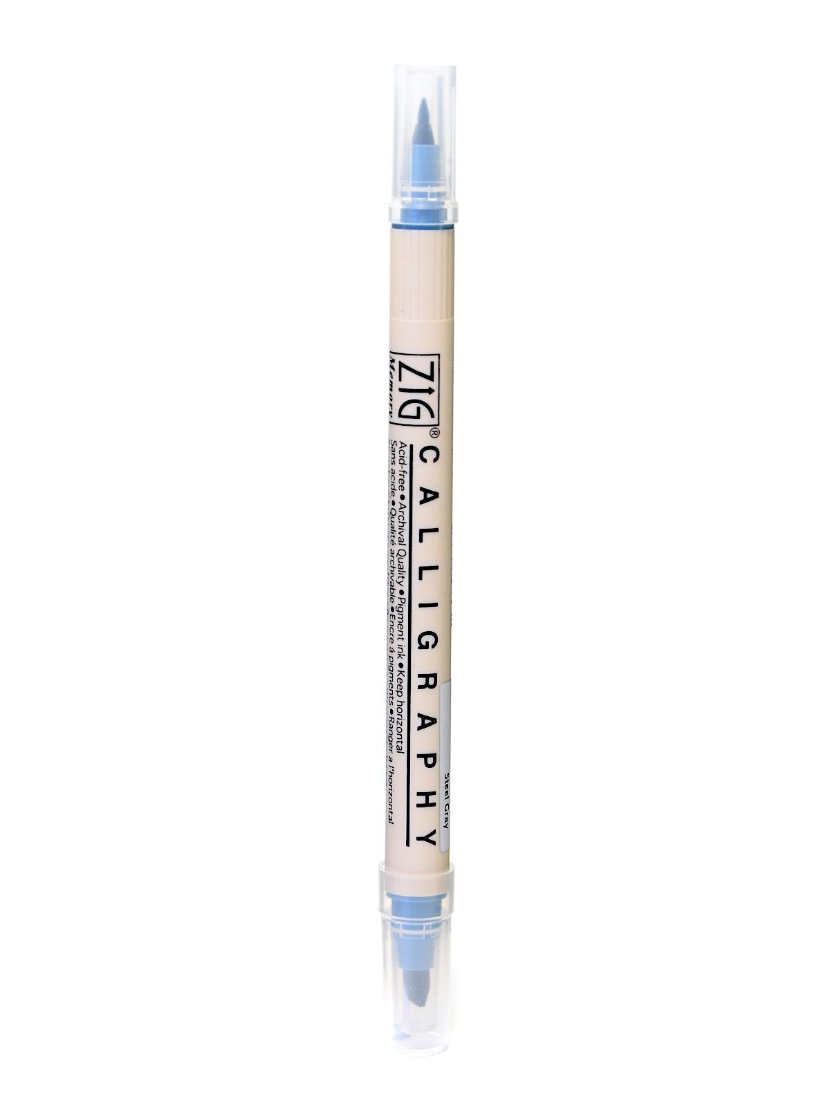 Memory System Double Sided Calligraphy Marker steel gray