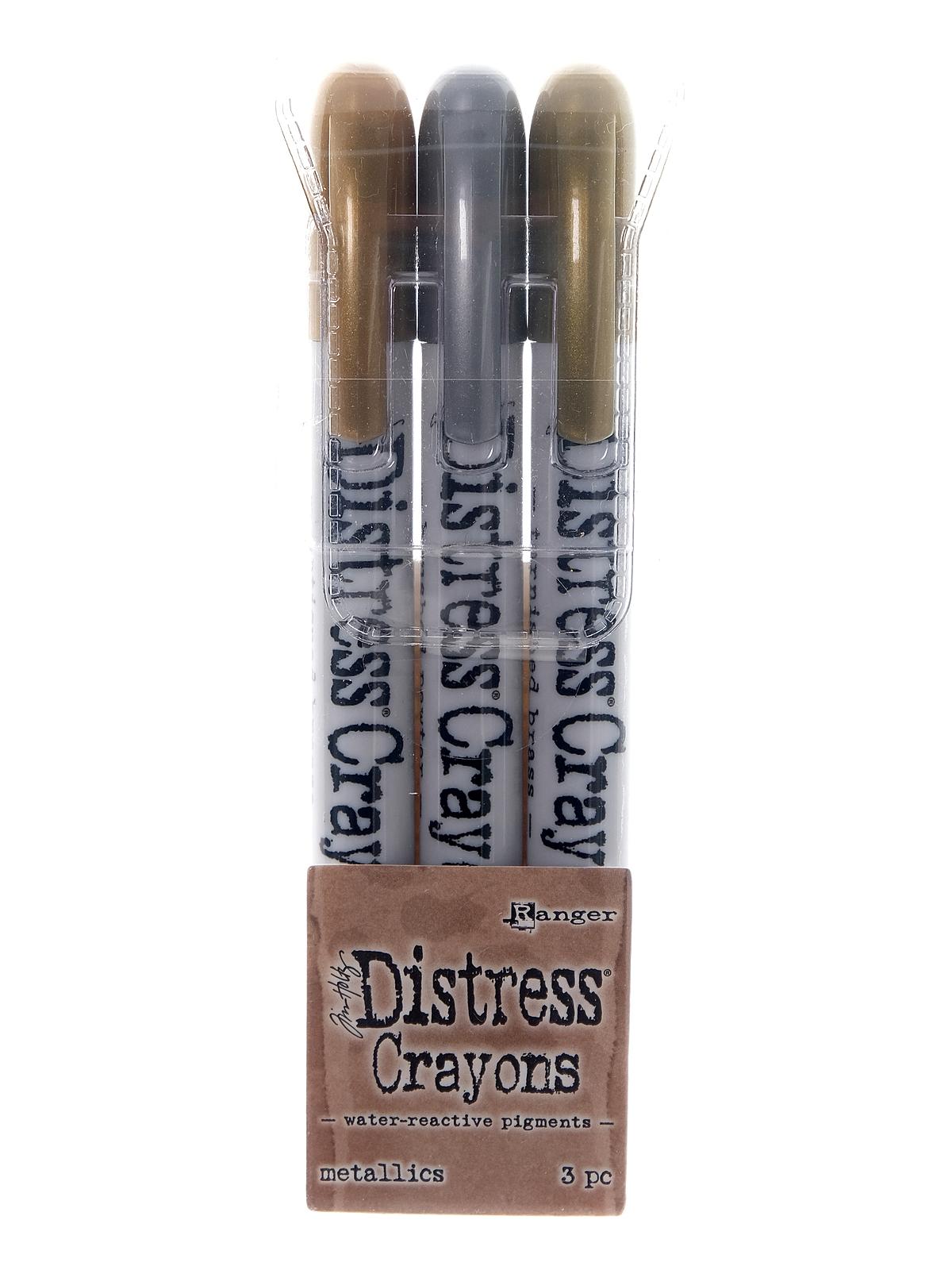 Tim Holtz Distress Crayons metallics pack of 3