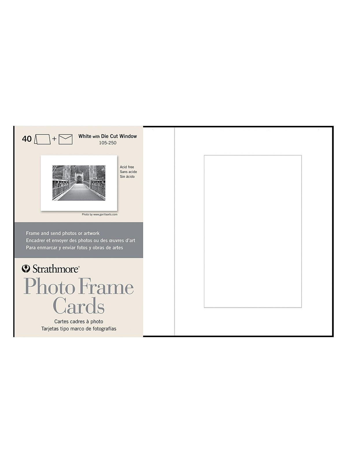 Photoframe Greeting Card white pack of 40