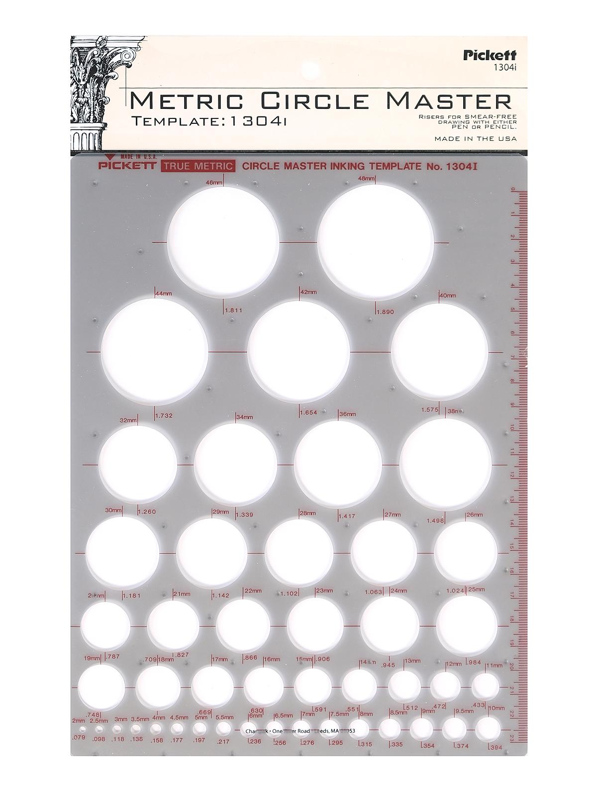 General Purpose Drafting Templates metric circle master