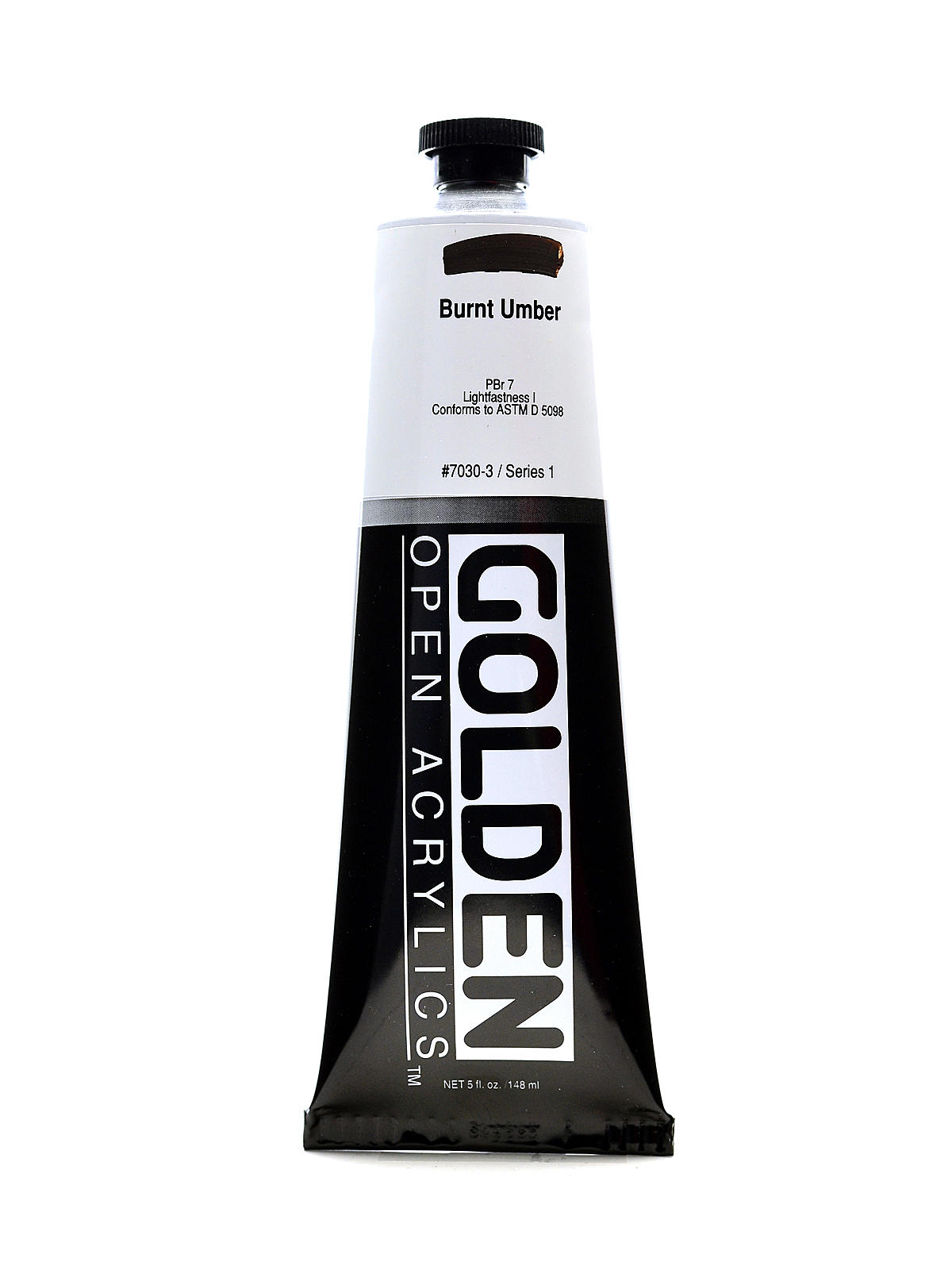 OPEN Acrylic Colors burnt umber 5 oz. tube
