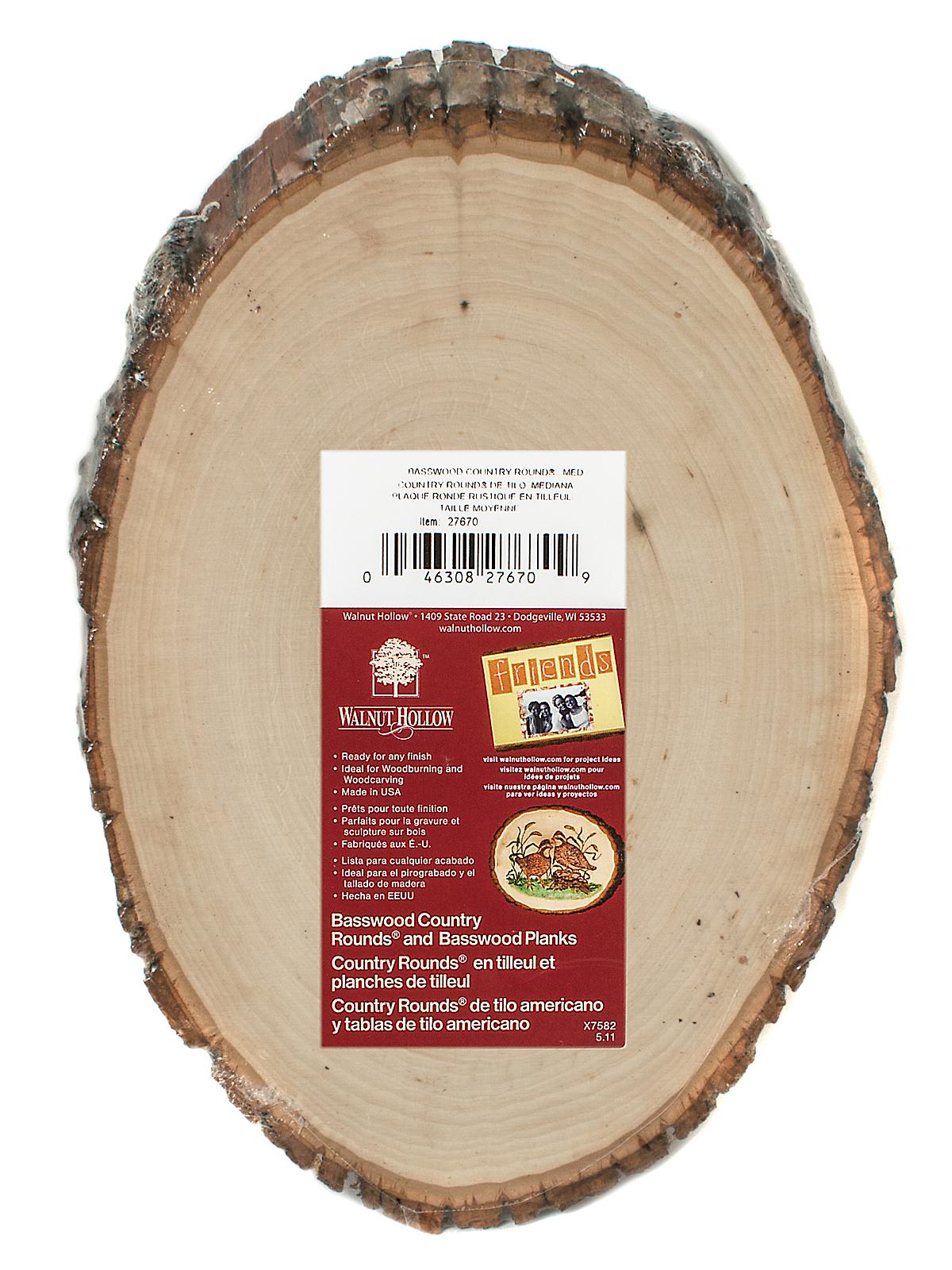 Basswood Country Rounds Medium 7 In. To 9 In.