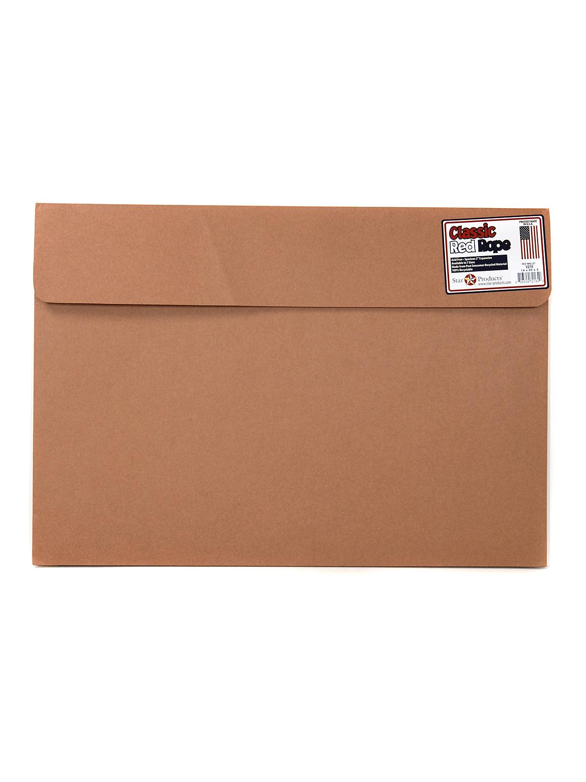 STAR Wallet Art Portfolios 14 in. x 20 in. hook-and-loop closure red