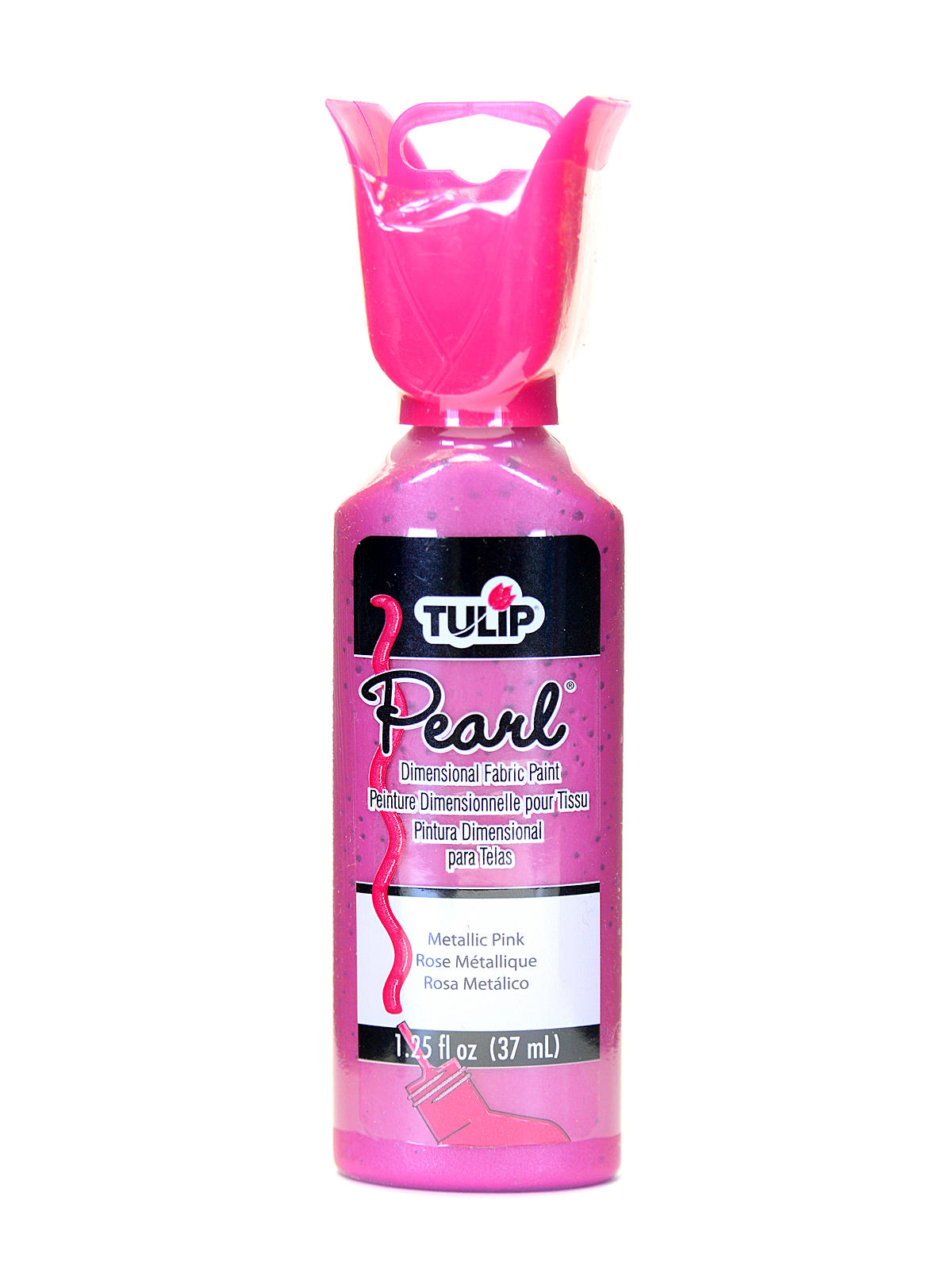 Metallic Dimensional Fabric Paint Pearl Pink 1 1 4 Oz.