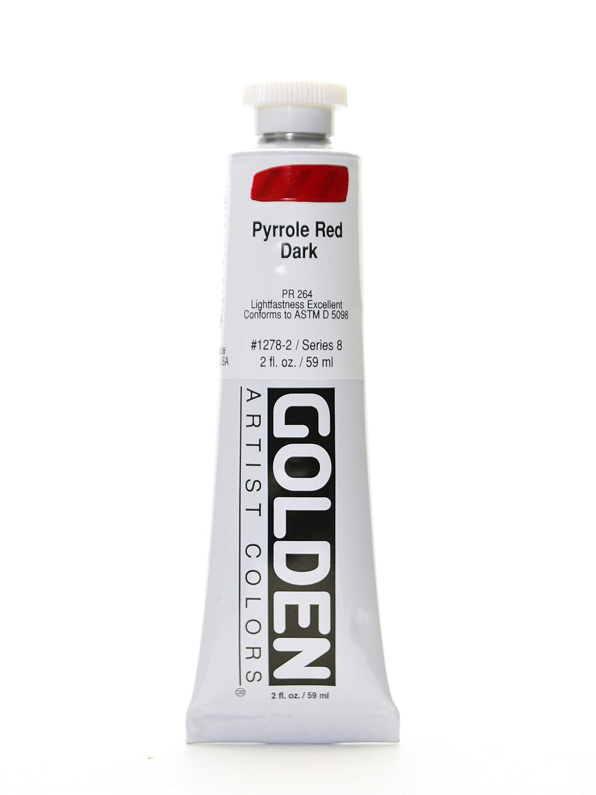 Heavy Body Acrylics pyrrole red dark 2 oz.