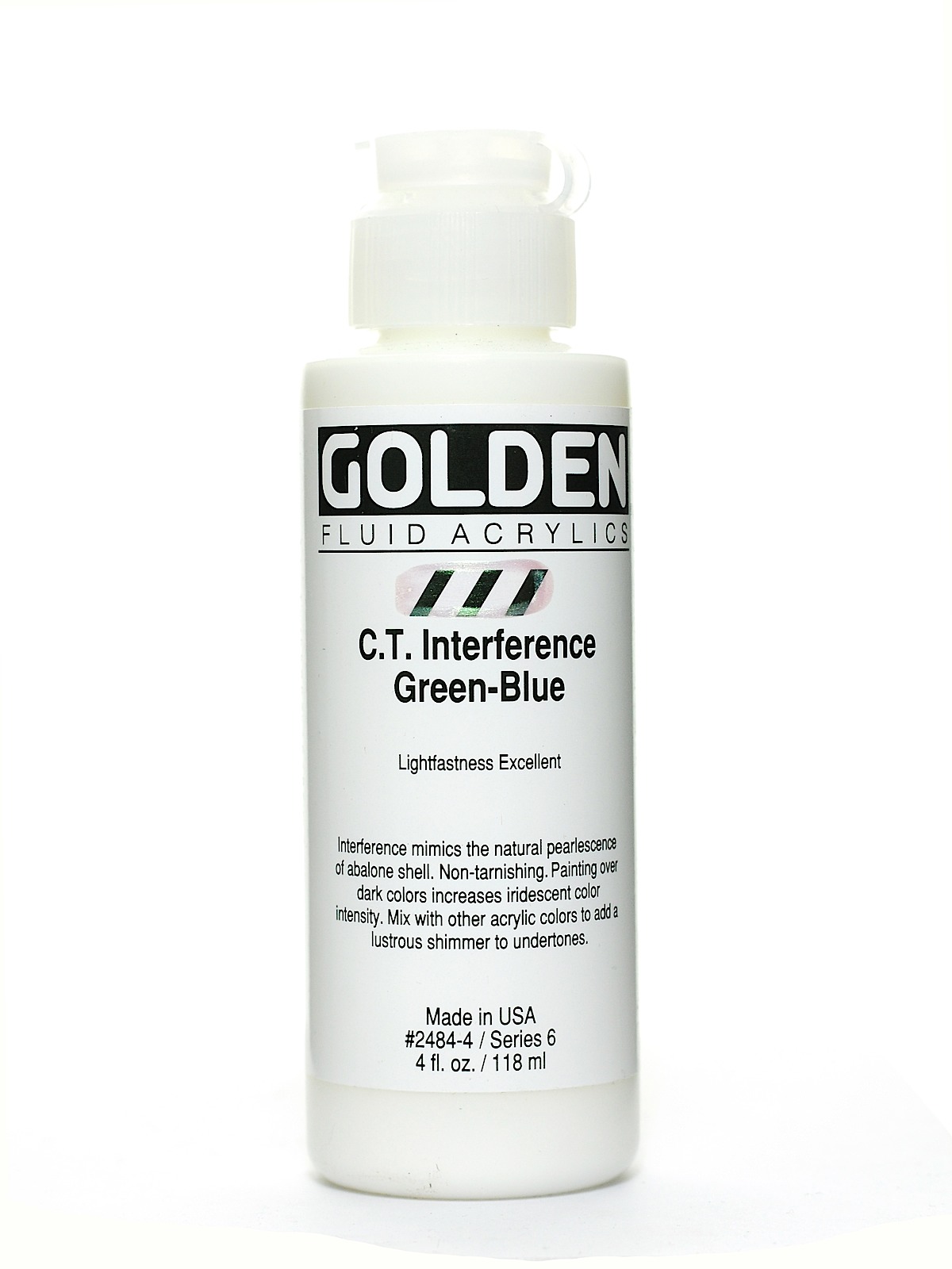 Fluid Acrylics interference green-blue (CT) 4 oz.
