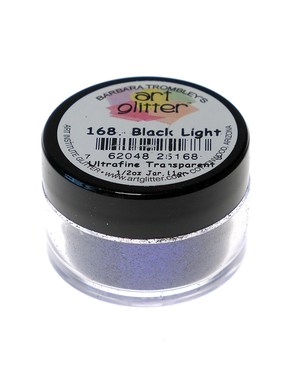Ultrafine Transparent Glitter black light 1 2 oz. jar