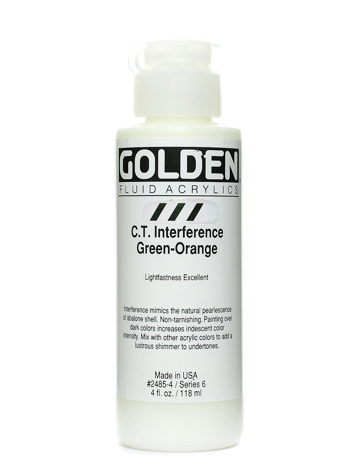 Fluid Acrylics interference green-orange (CT) 4 oz.
