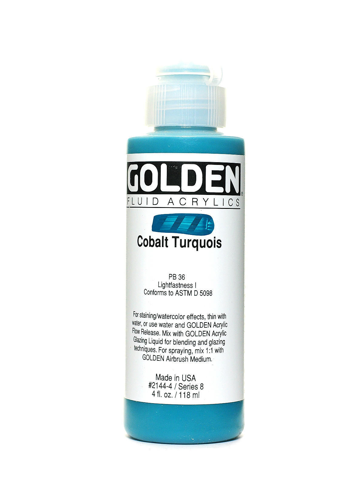 Fluid Acrylics cobalt turquoise 4 oz.