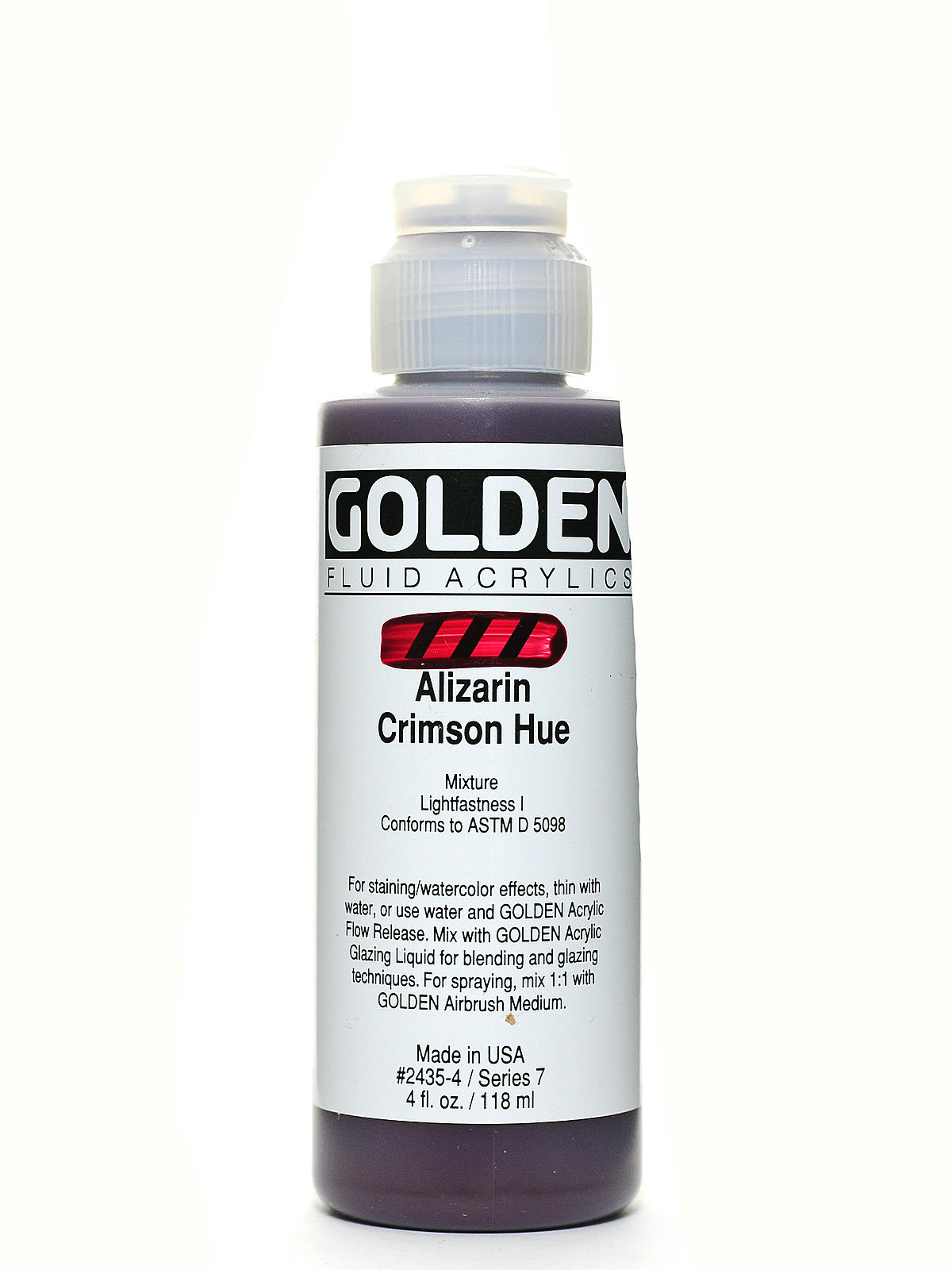 Fluid Acrylics historical alizarin crimson hue 4 oz.