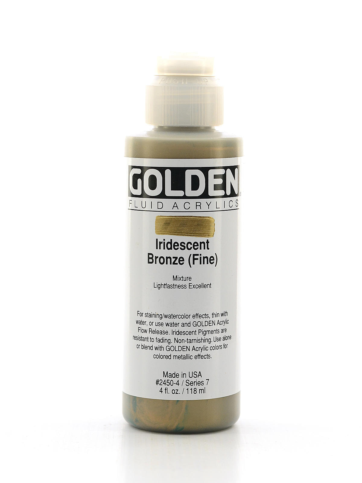 Fluid Acrylics iridescent bronze fine 4 oz.