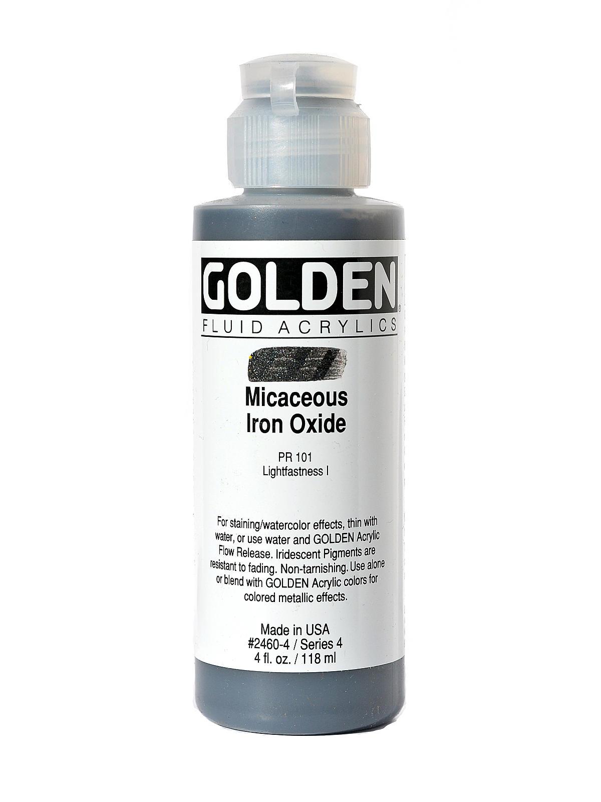 Fluid Acrylics iridescent micaceous iron oxide 4 oz.
