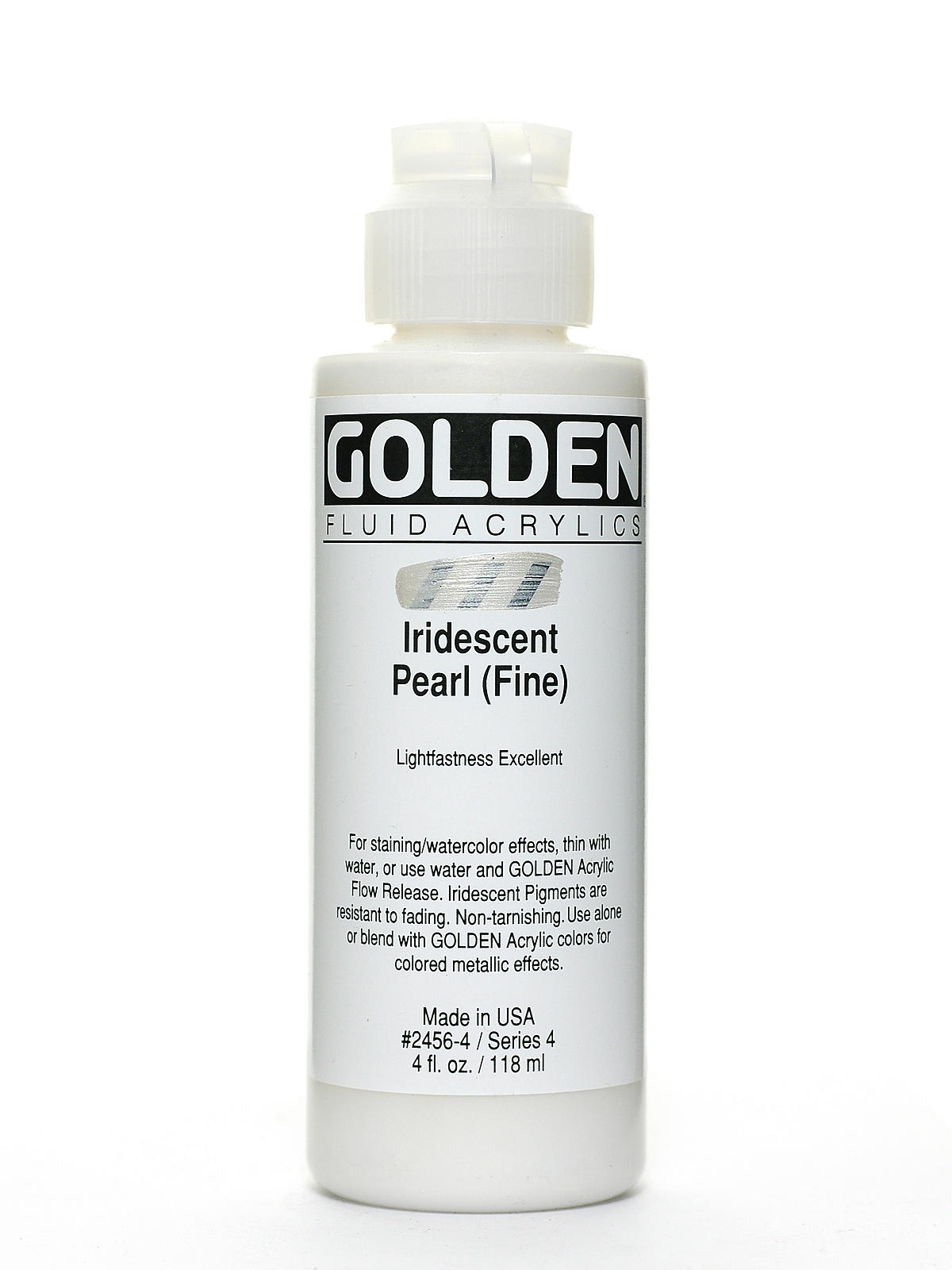 Fluid Acrylics iridescent pearl fine 4 oz.