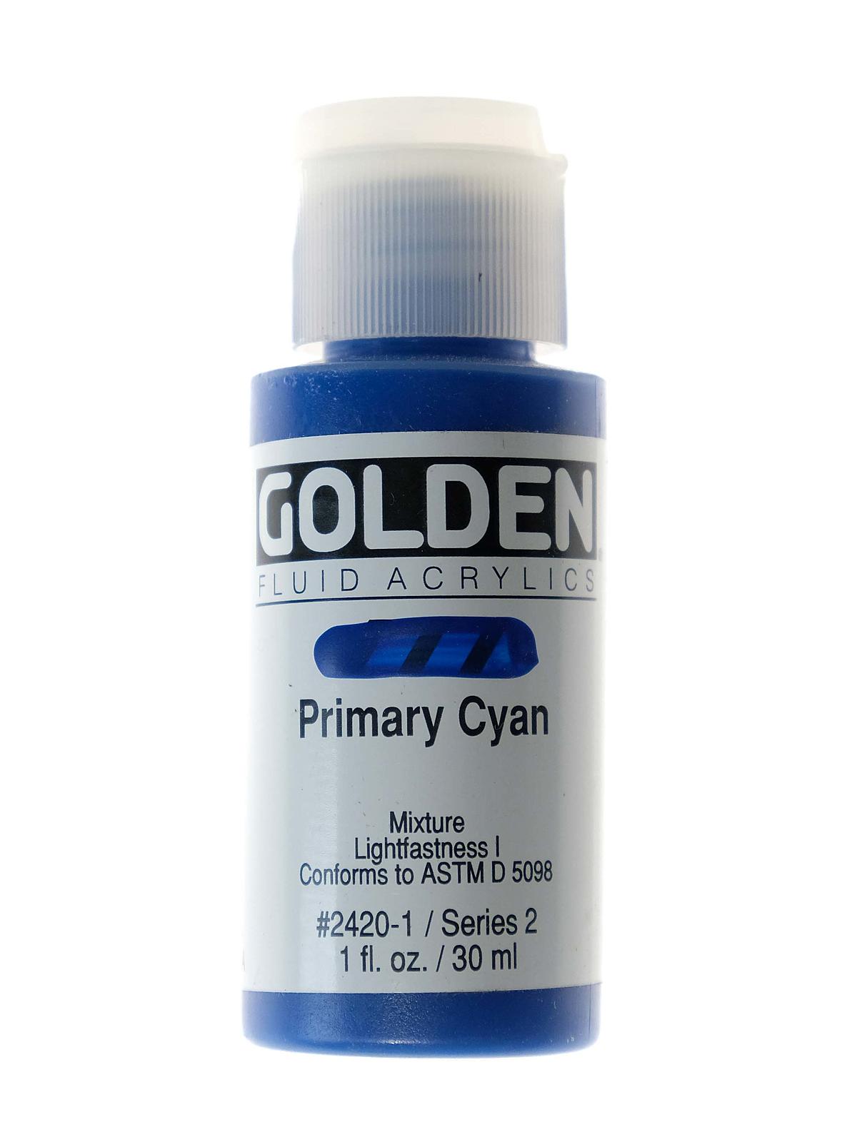 Fluid Acrylics primary cyan 1 oz.